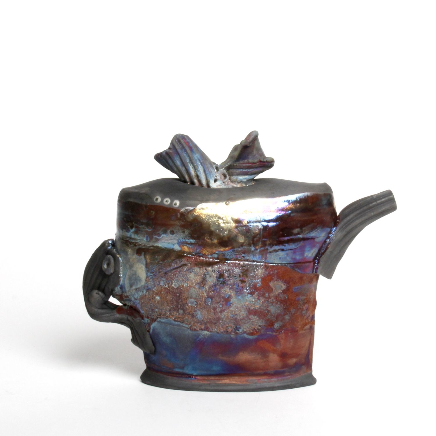Shu-Chen Cheng: Abstract Lustre Raku Teapot Product Image 3 of 3