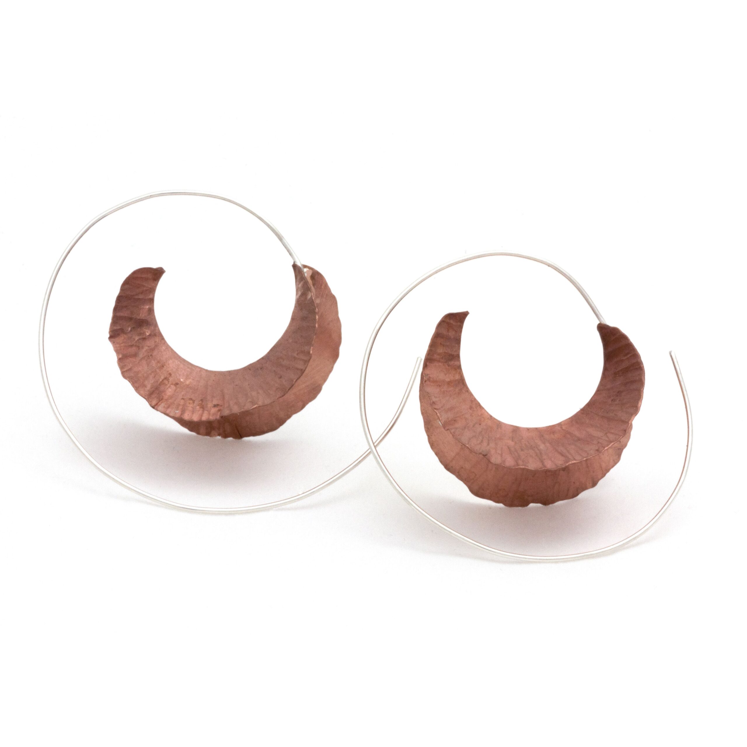 Claudine Moncion: Forge Large Earrings Copper Product Image 1 of 1