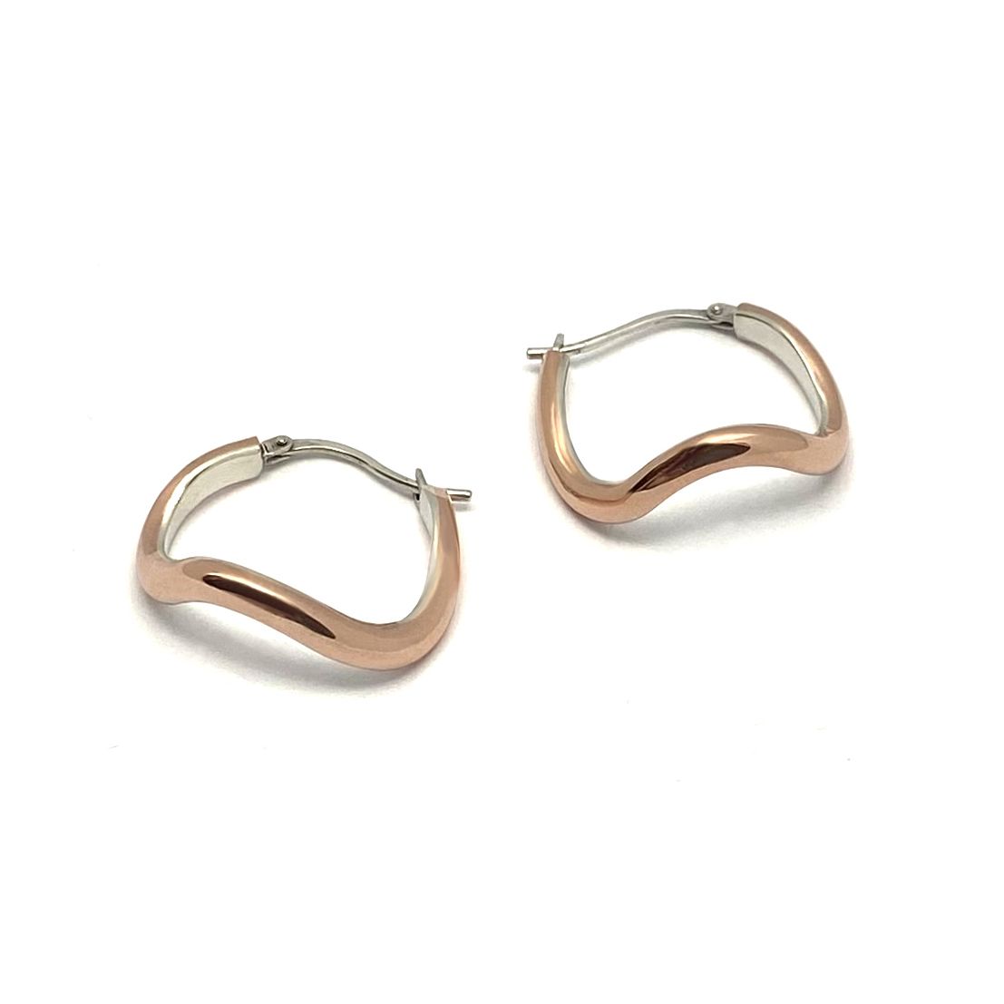 Claudine Moncion: Hoop Earrings Copper&Silver Product Image 1 of 1
