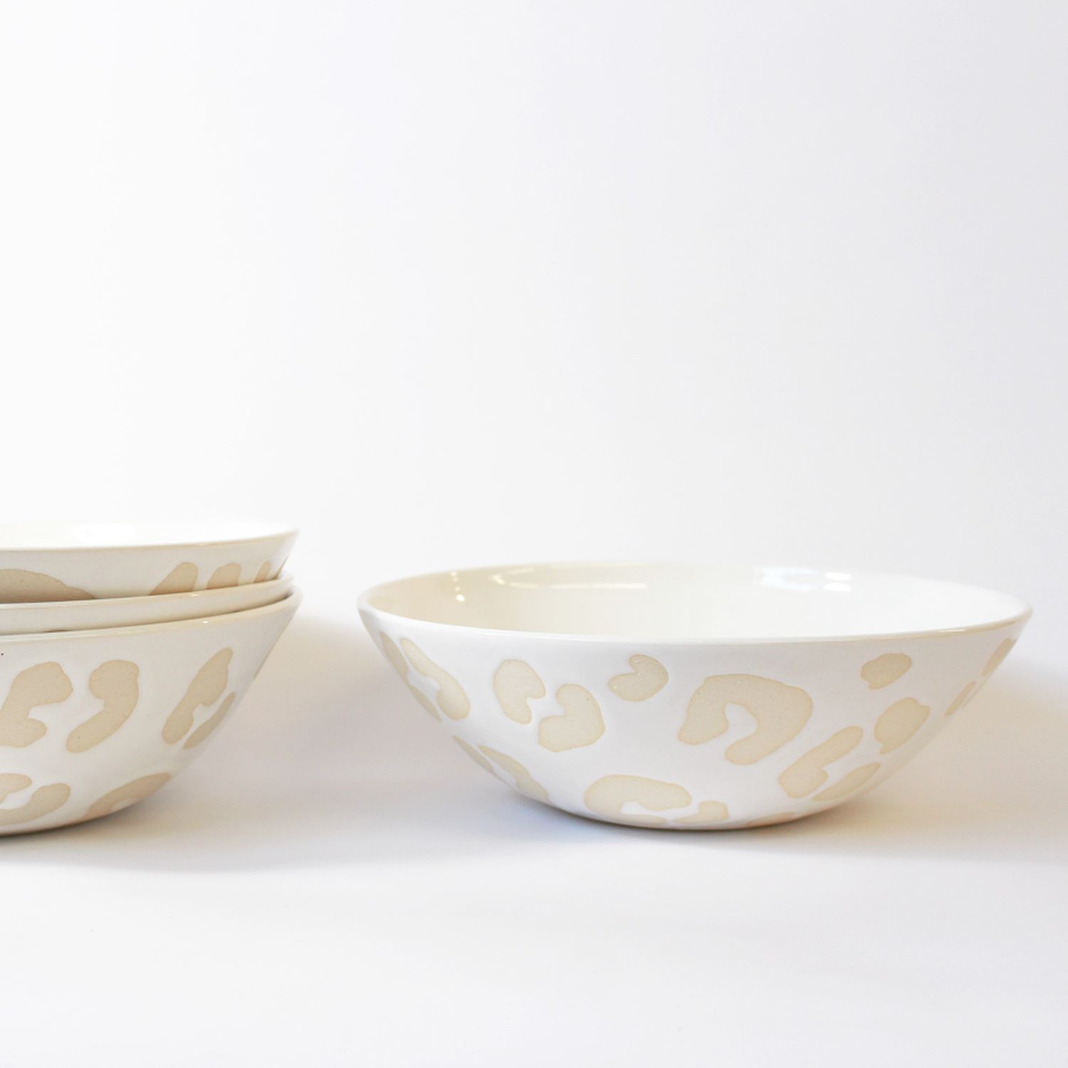 Mima Ceramics: Wide Shallow Bowl White Product Image 1 of 1