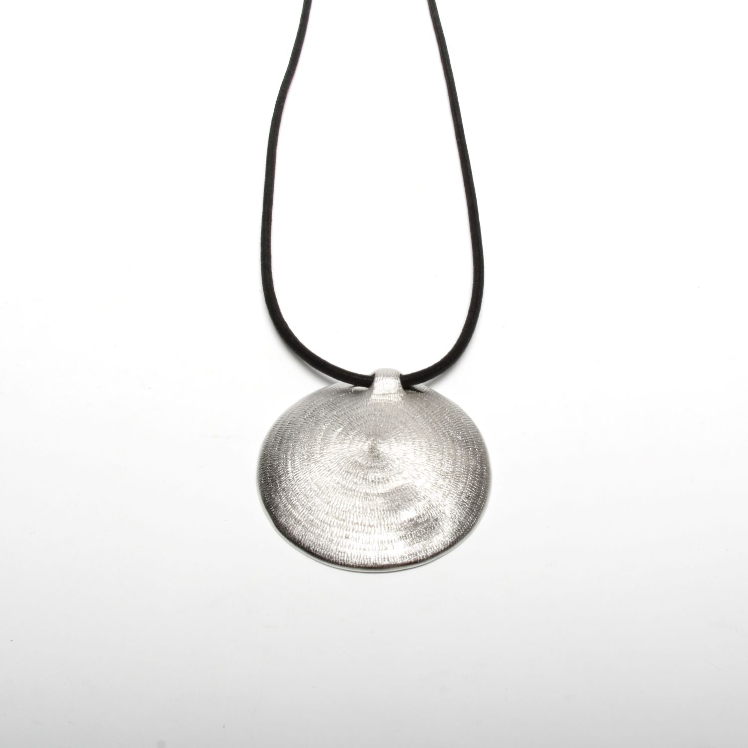 Two A: Round Silver Necklace Product Image 2 of 2