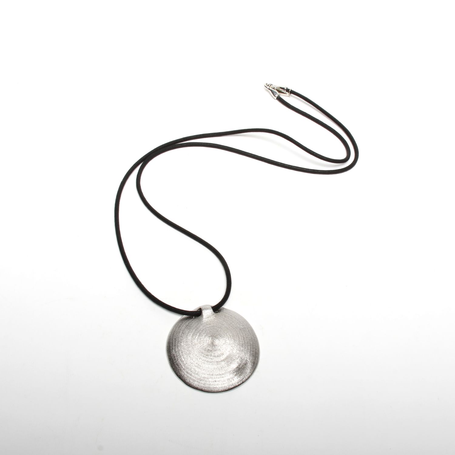 Two A: Round Silver Necklace Product Image 1 of 2