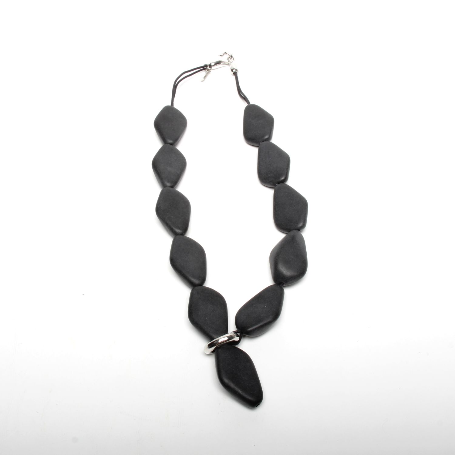 Two A: Short Teardrop Necklace – Black Product Image 1 of 2