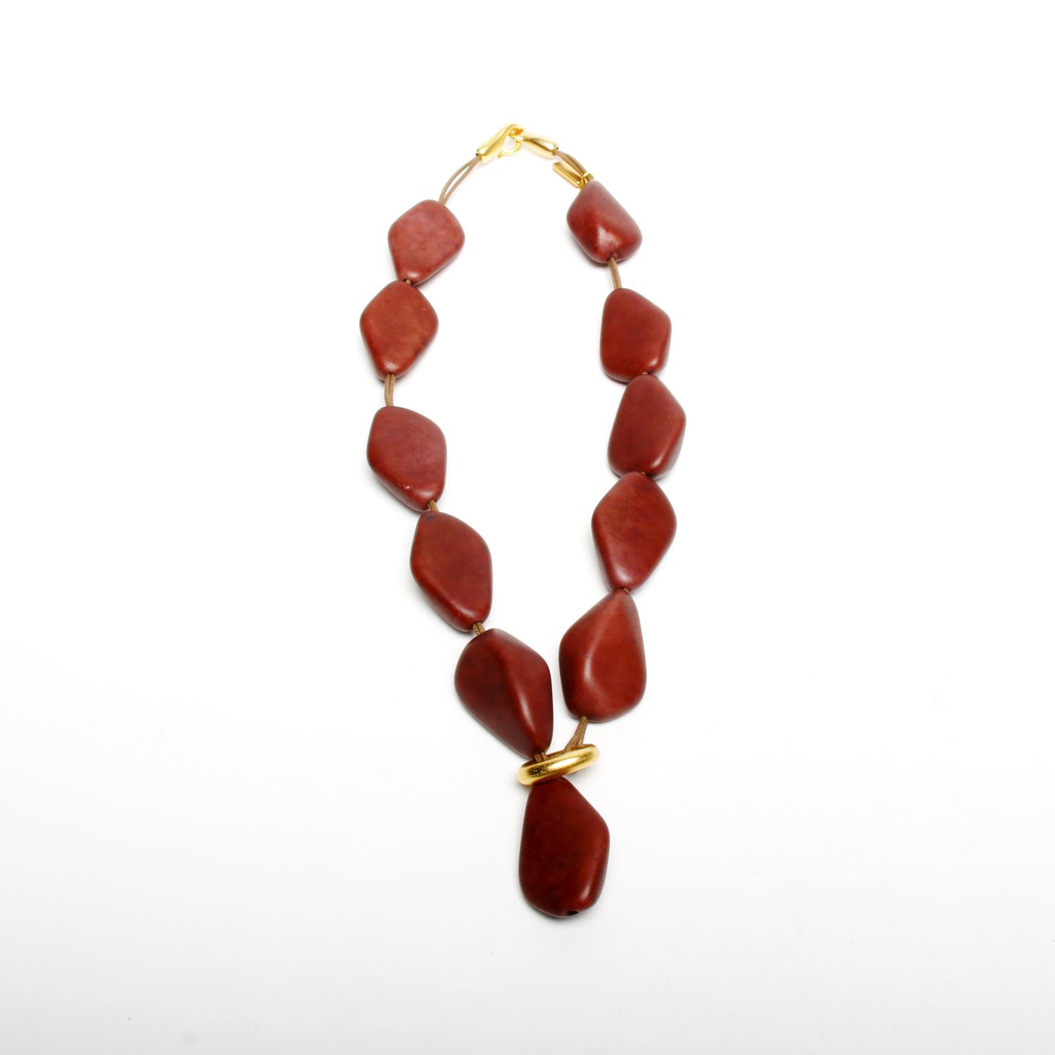 Two A: Short Teardrop Necklace – Red Product Image 1 of 2