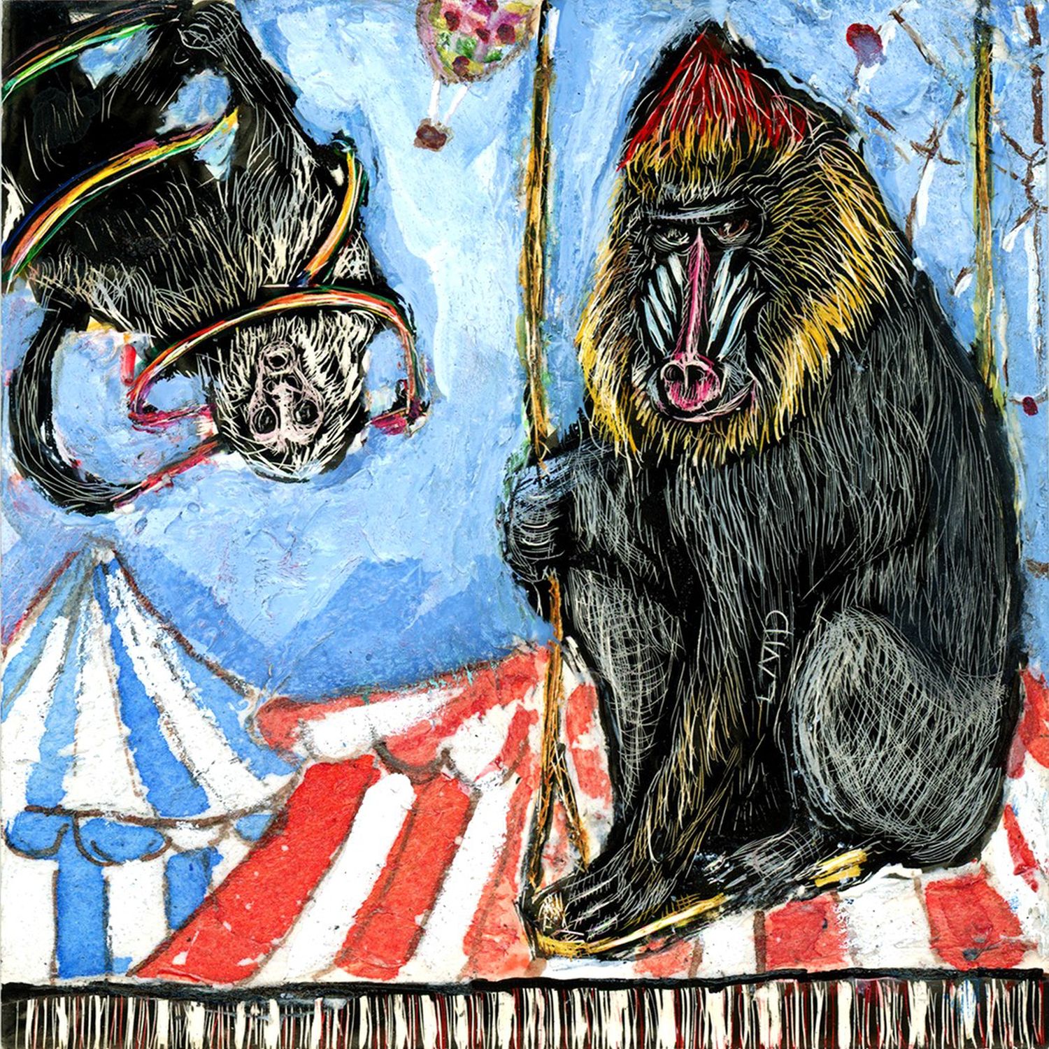 Lisa Martini-Dunk: Scratchboard Illustration – Fly Monkey Product Image 1 of 1