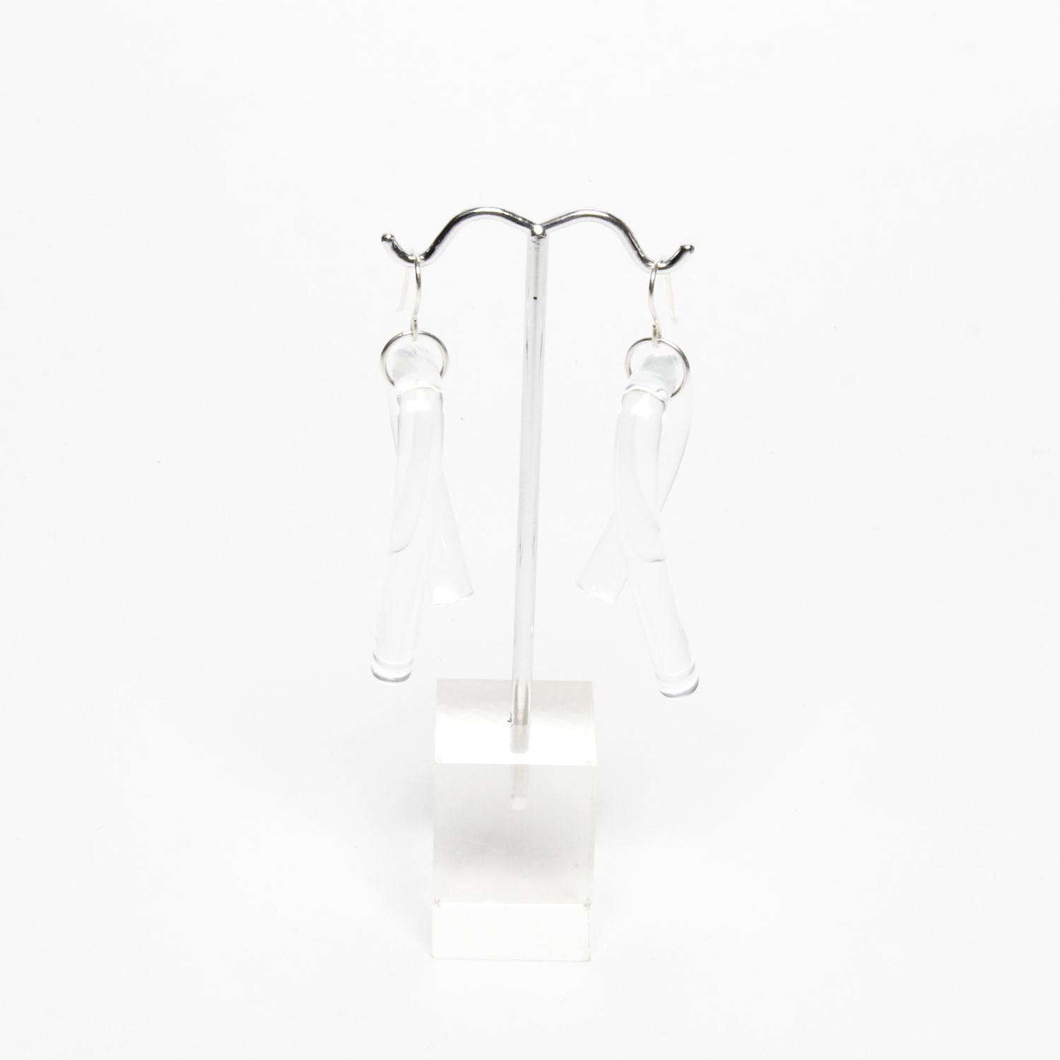 Corey Moranis: Loop Earrings in Clear Product Image 1 of 2
