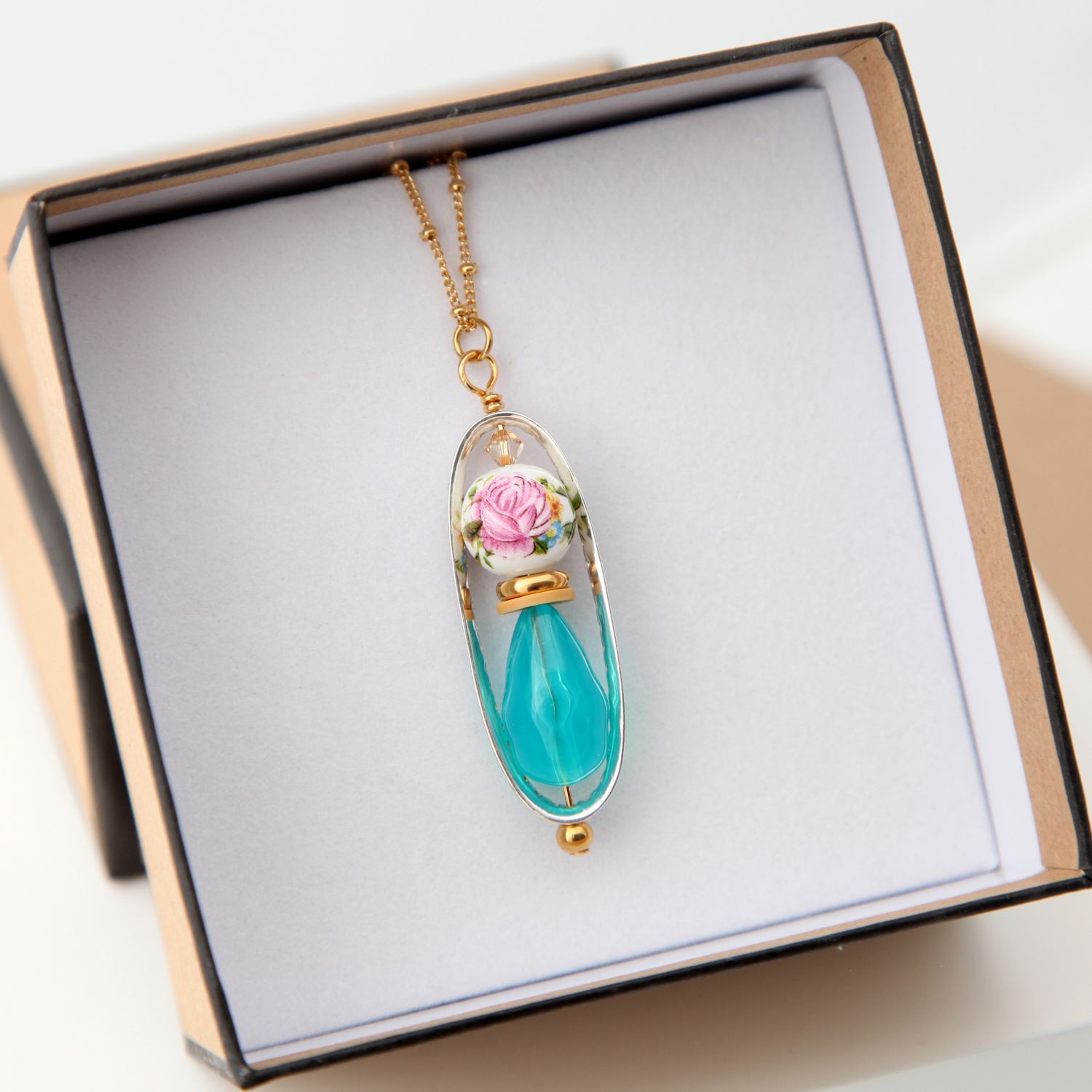 Farheen Ali: Rose Vase Necklace Product Image 1 of 4