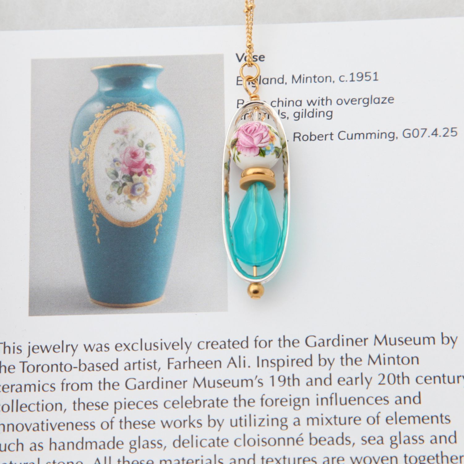 Farheen Ali: Rose Vase Necklace Product Image 3 of 4