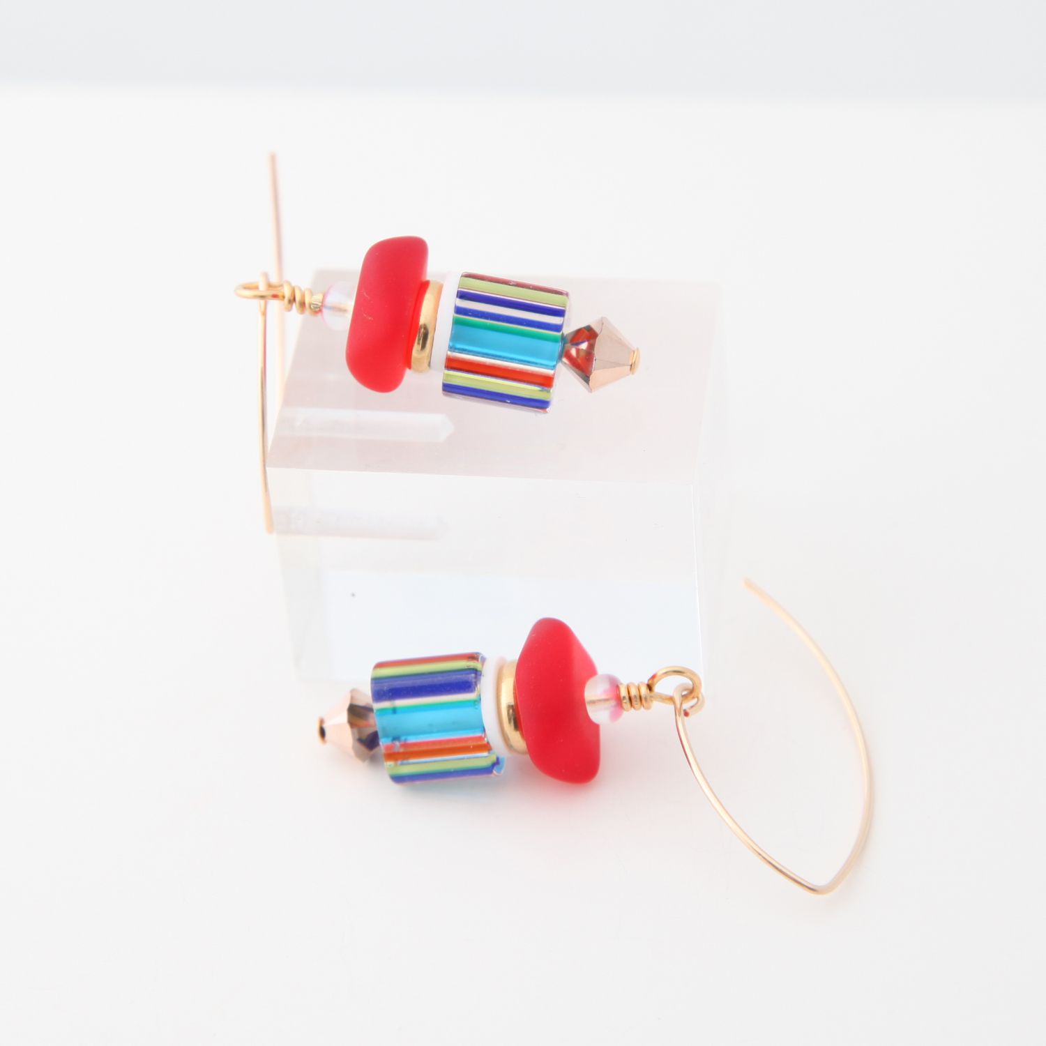 Farheen Ali: Moon Flask Earrings – Stripes Product Image 3 of 3