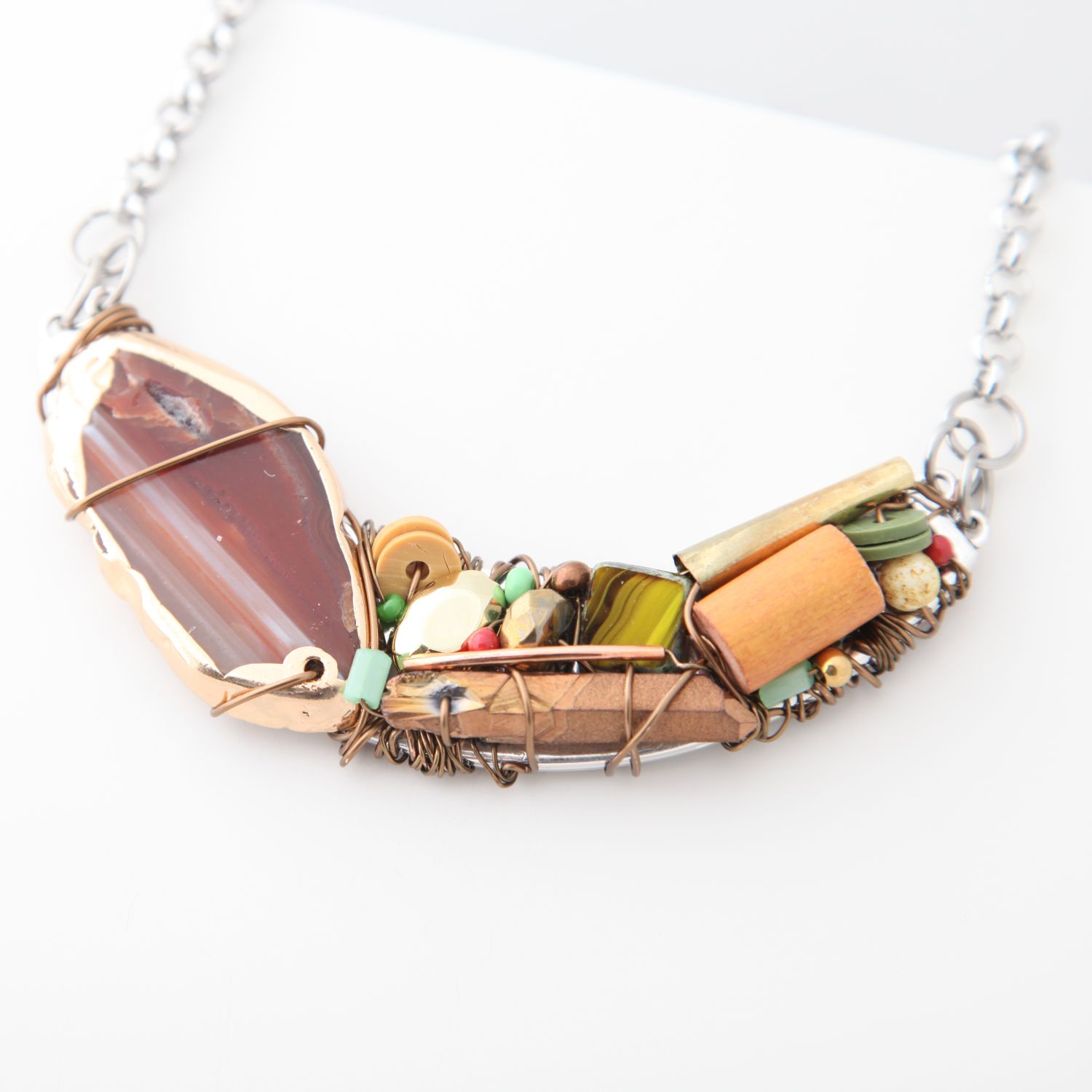Farheen Ali: Autumn Crescent Necklace Product Image 2 of 2