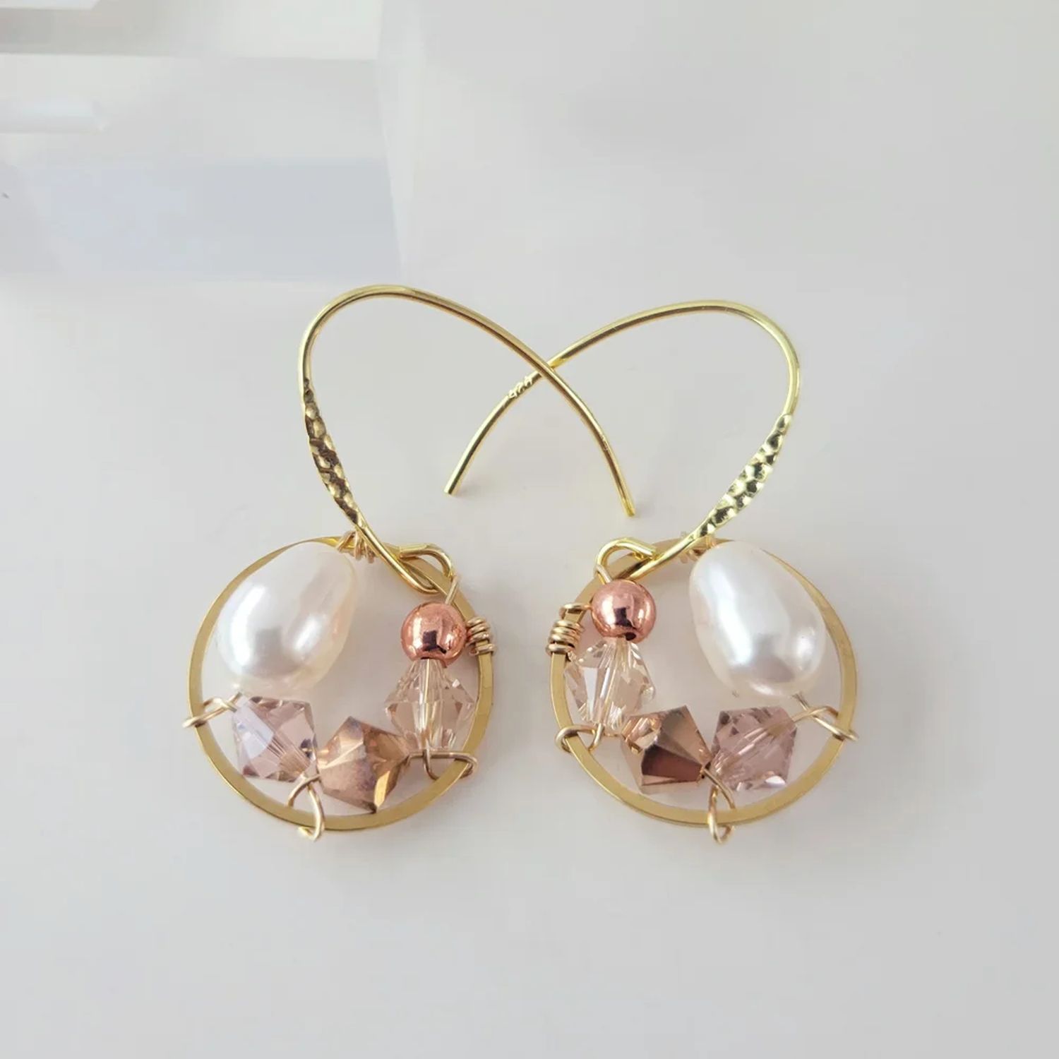 Farheen Ali: White Pearl Drop Earrings Product Image 1 of 2