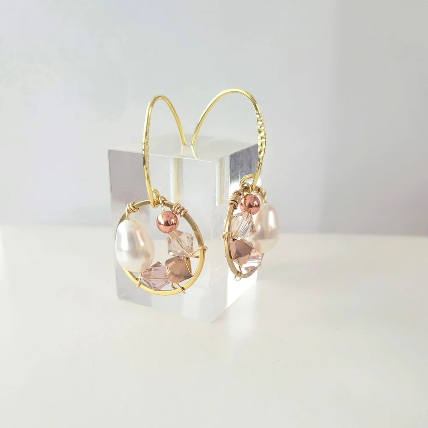 Farheen Ali: White Pearl Drop Earrings Product Image 2 of 2