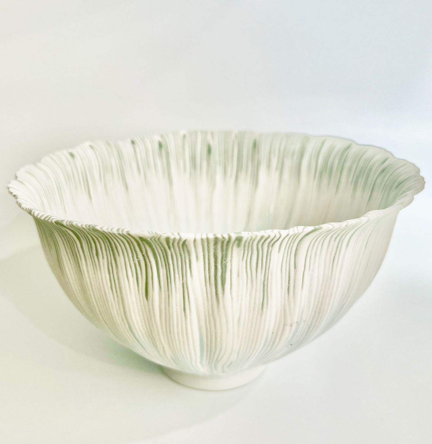 Eiko Maeda: Green and White Bowl Product Image 1 of 3