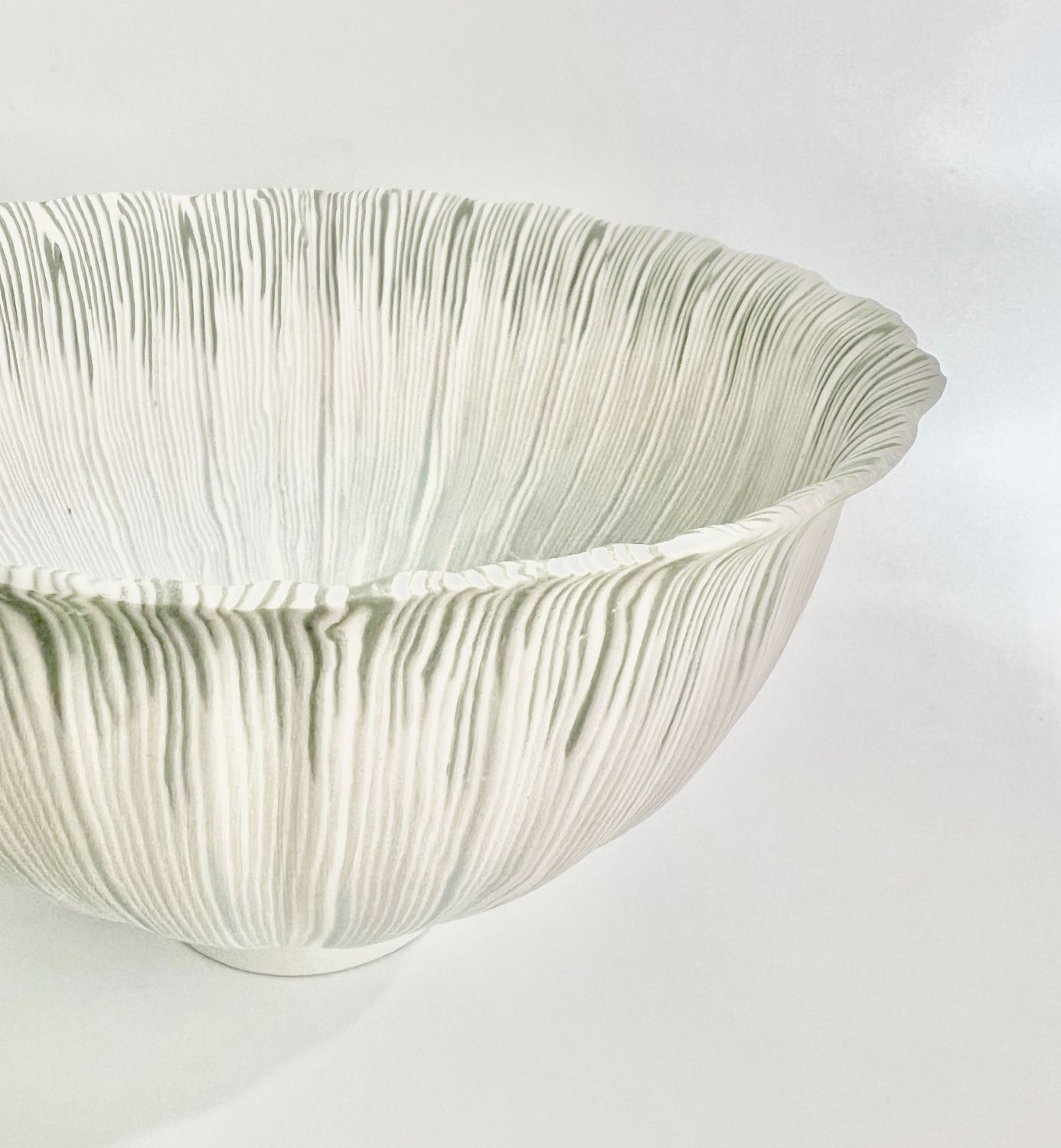 Eiko Maeda: Green and White Bowl Product Image 2 of 3