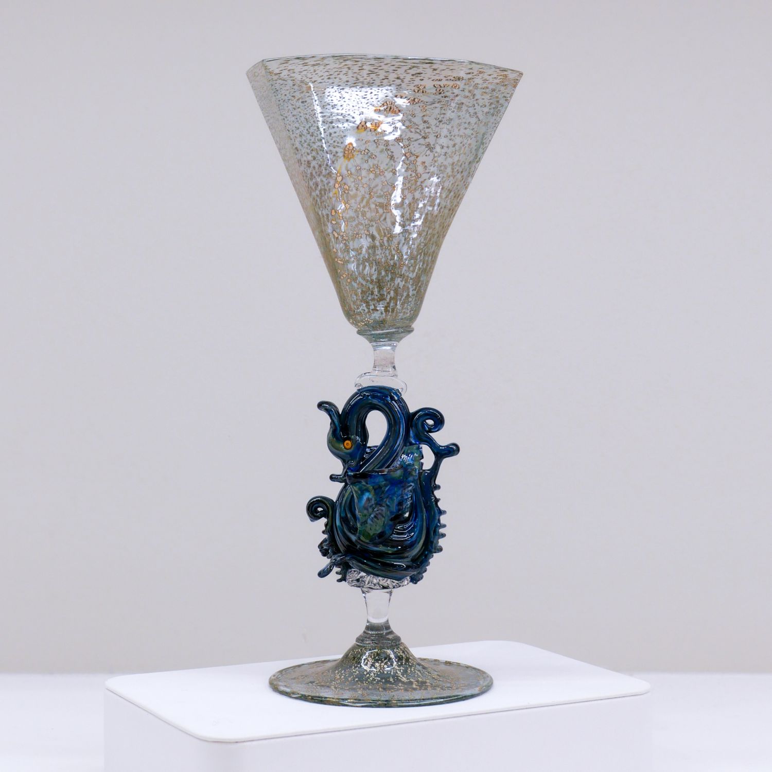 Charlie Larouche: Sea Dragon Stemmed Glass Product Image 1 of 2