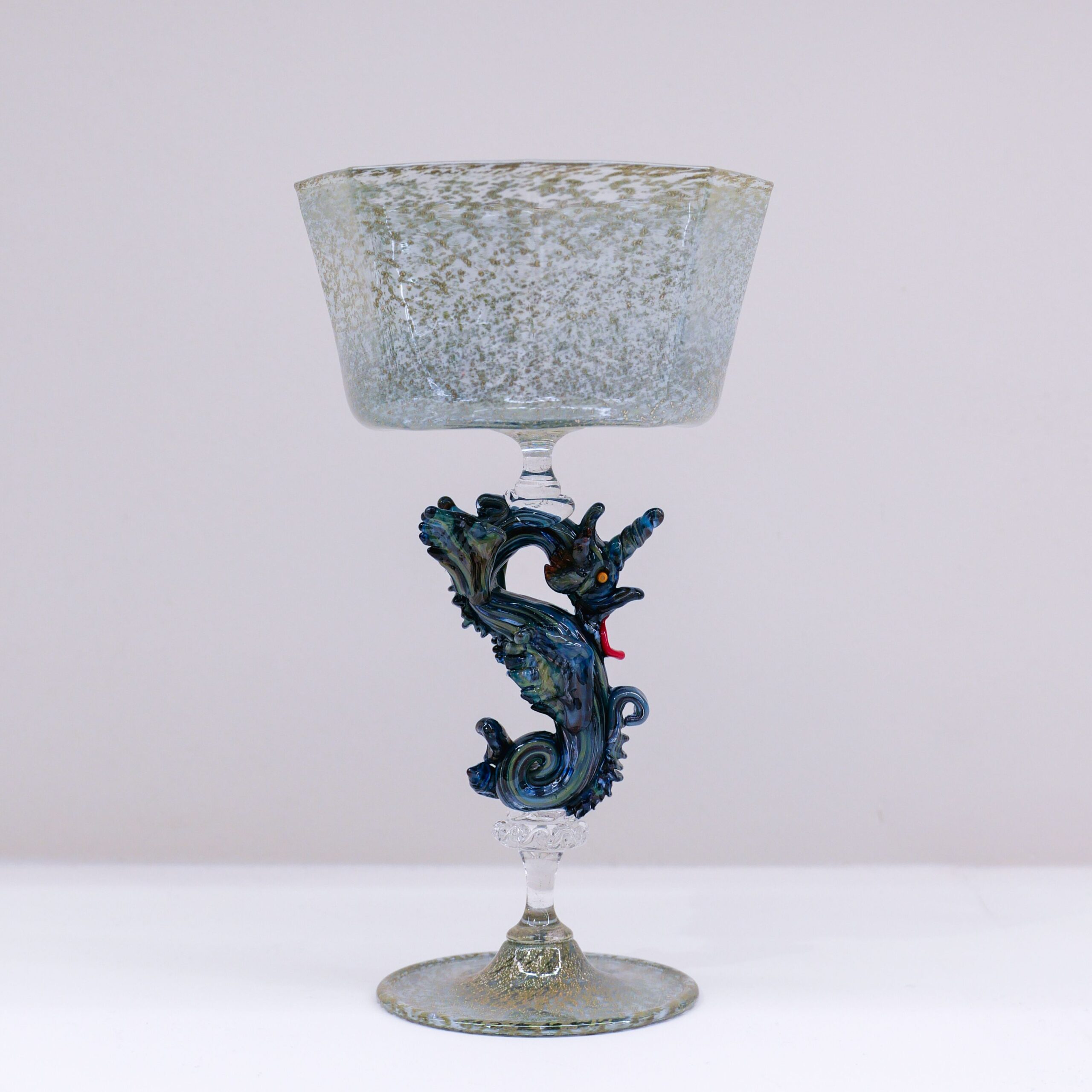 Charlie Larouche: Dragon Stemmed Glass Product Image 1 of 4
