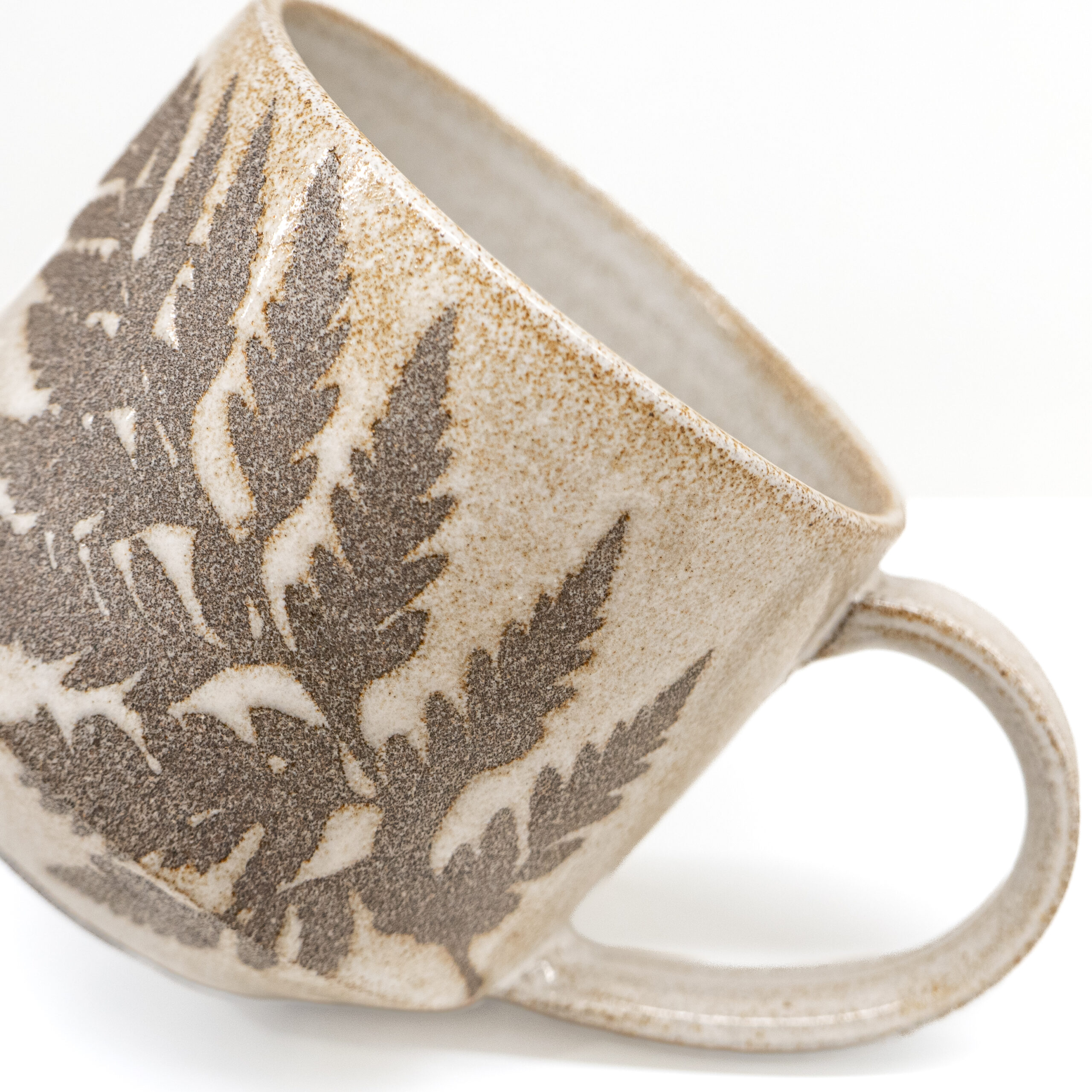 Jenanne Longman: Large White Leaf Mug Product Image 2 of 3