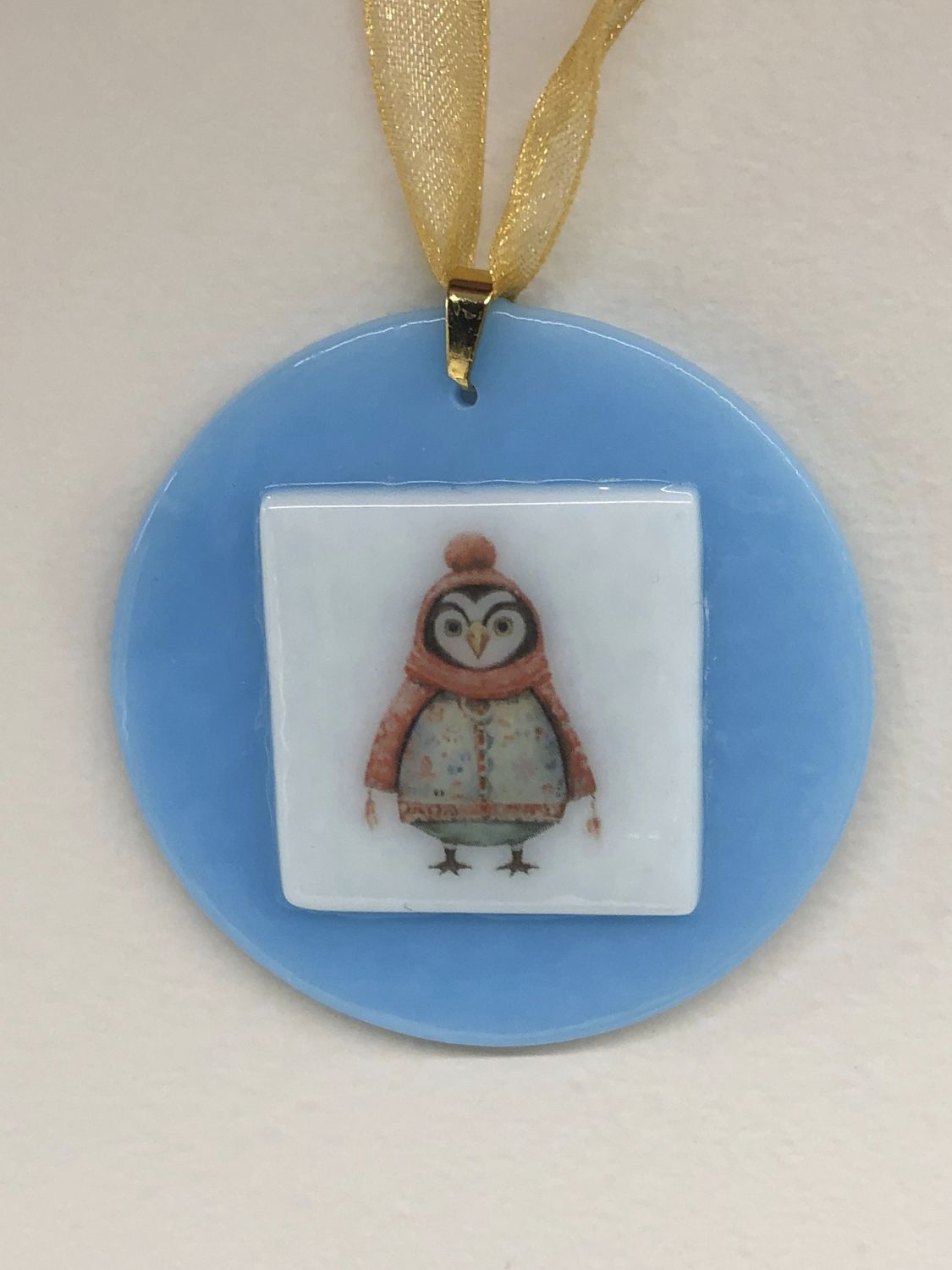 Jill Cribbin: Penguin Ornament – Light Blue Product Image 1 of 1