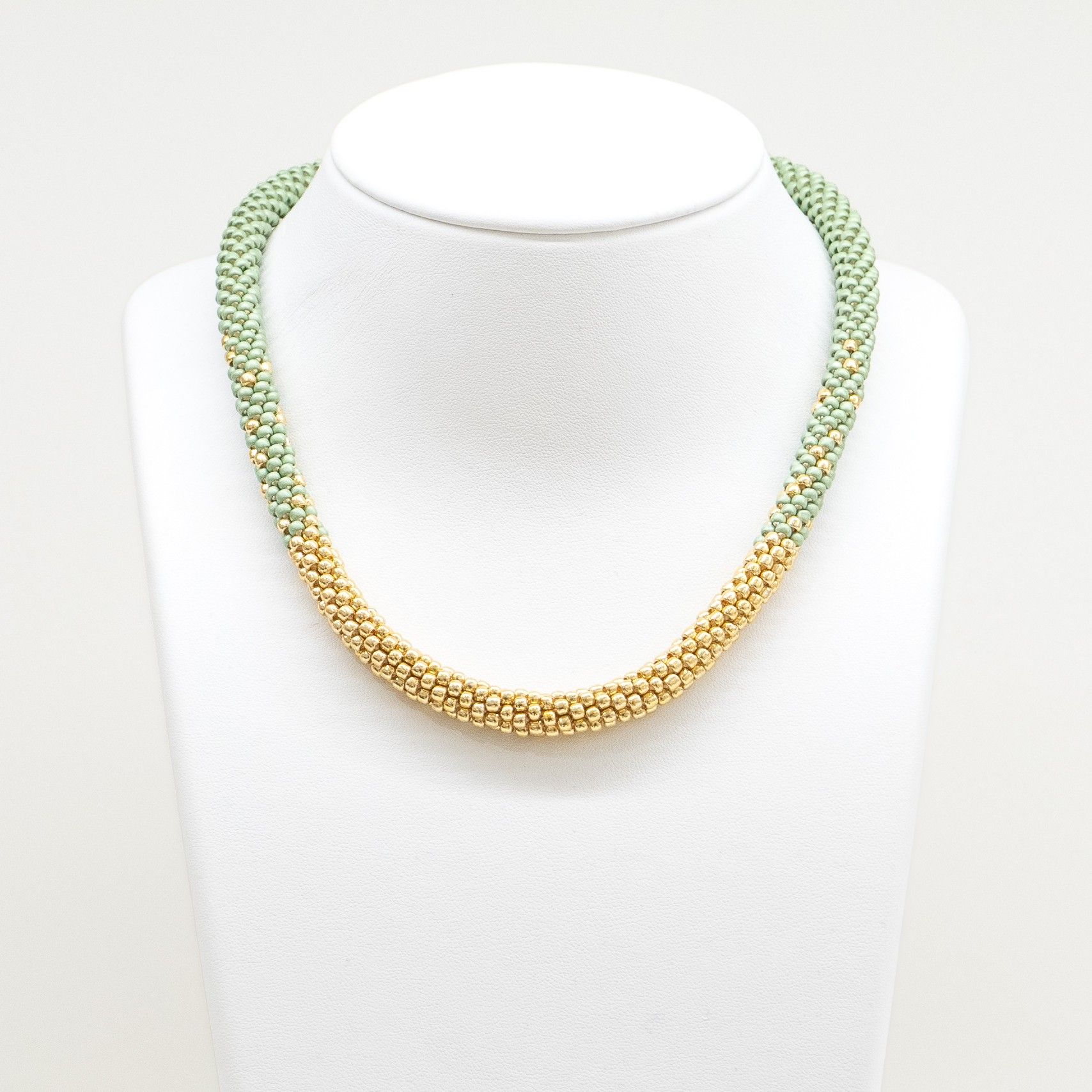 Jill Cribbin: Sage & Gold Stardust Necklace Product Image 1 of 3