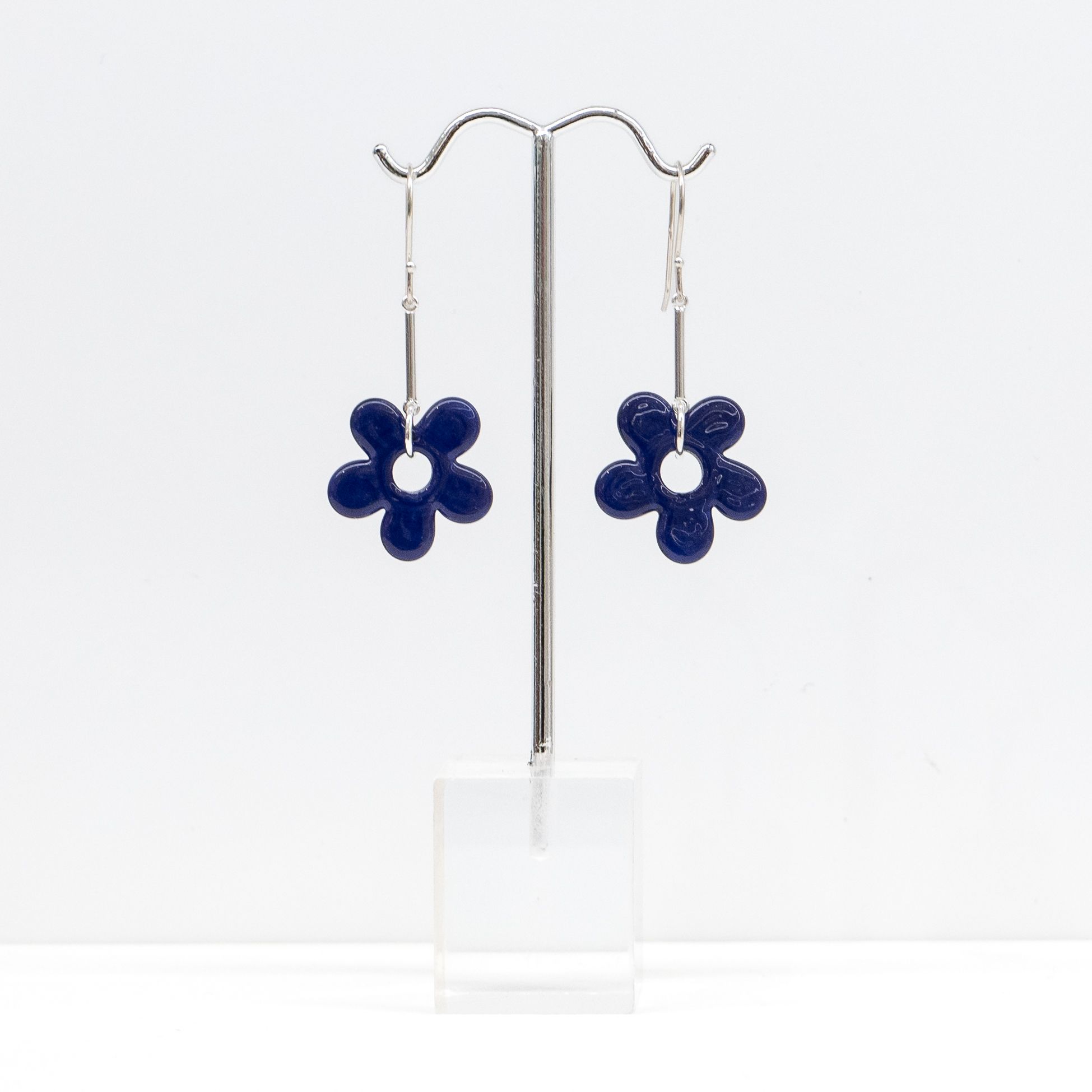 Jill Cribbin: Dark Purple Urban Flower Earrings Product Image 1 of 2