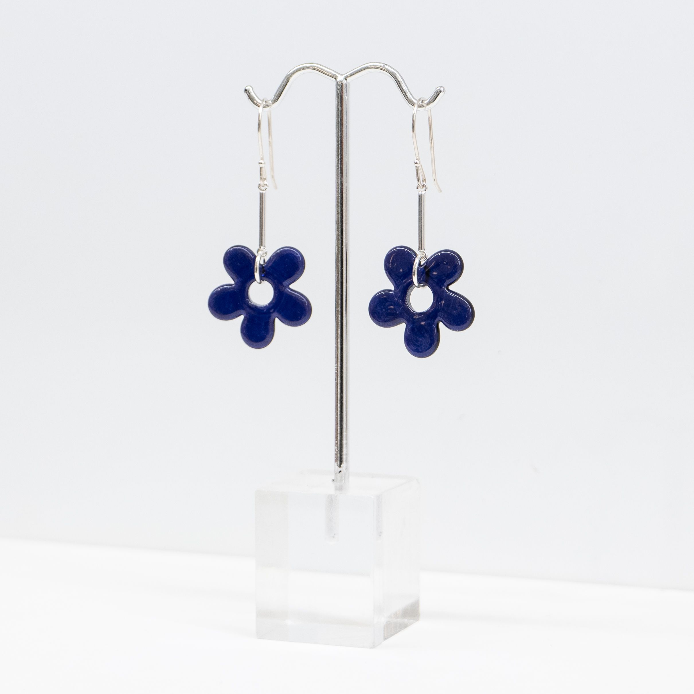Jill Cribbin: Dark Purple Urban Flower Earrings Product Image 2 of 2