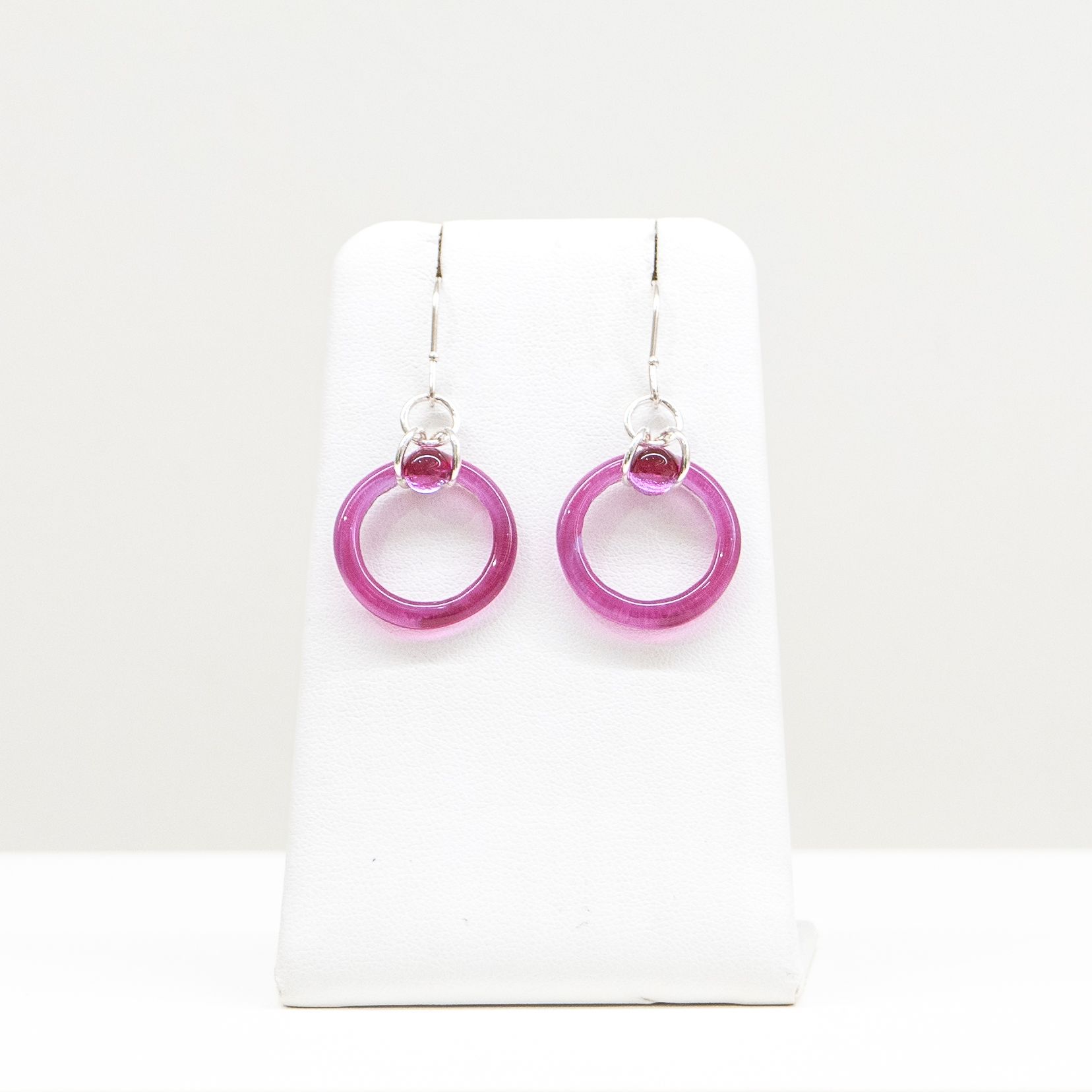 Jill Cribbin: Fuchsia Saturn Earrings Product Image 1 of 2