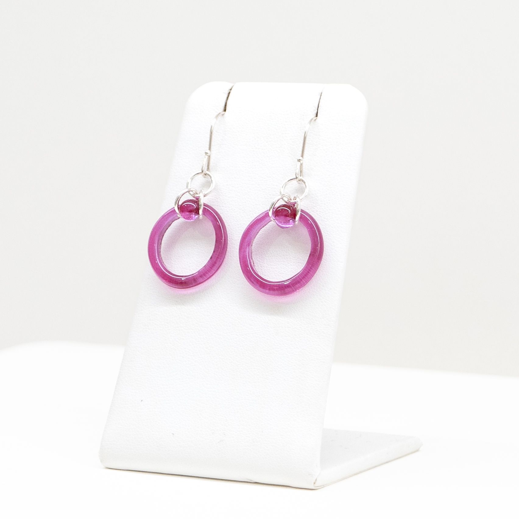 Jill Cribbin: Fuchsia Saturn Earrings Product Image 2 of 2