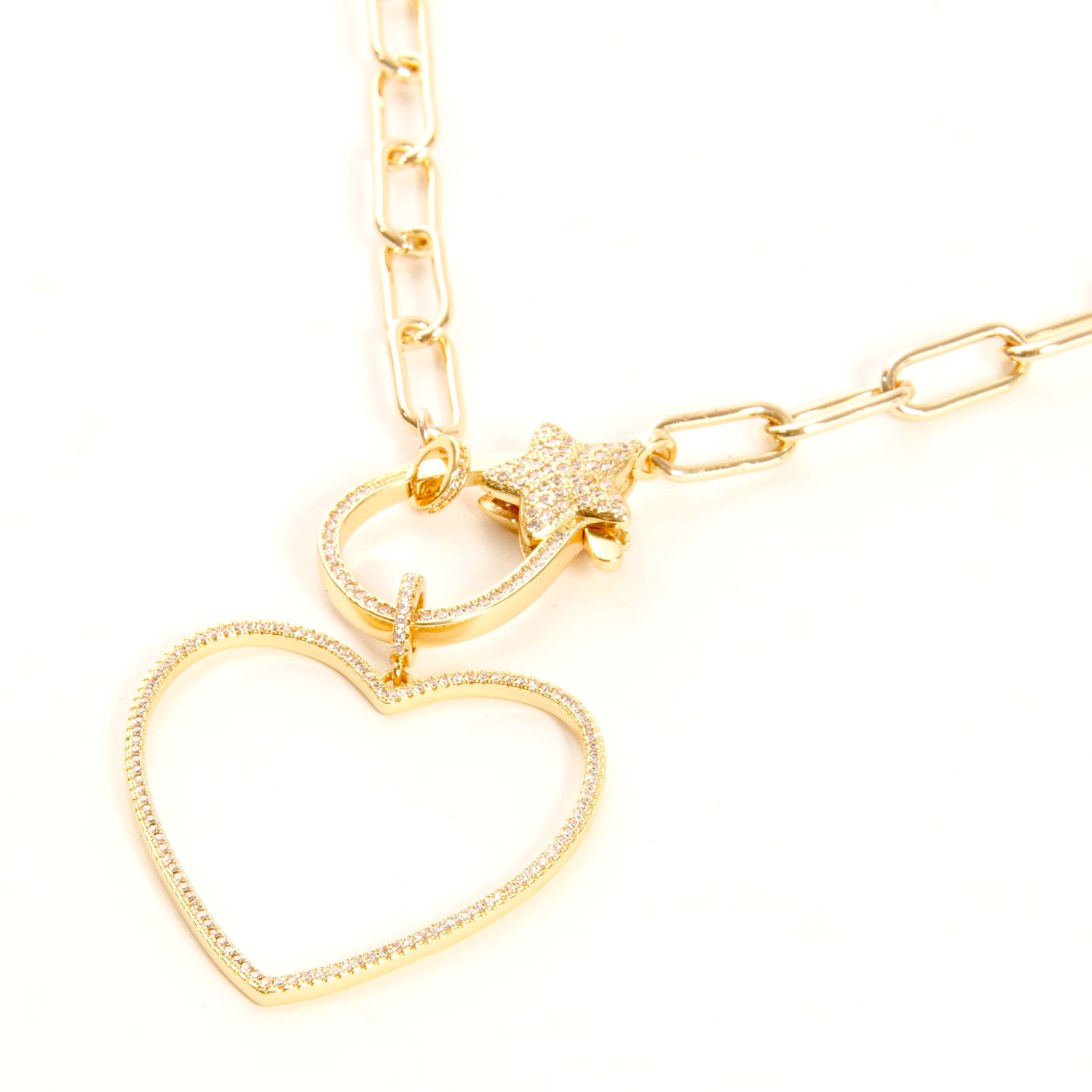 Valentine Rouge Jewellery: Open Heart Gold Necklace Product Image 2 of 3