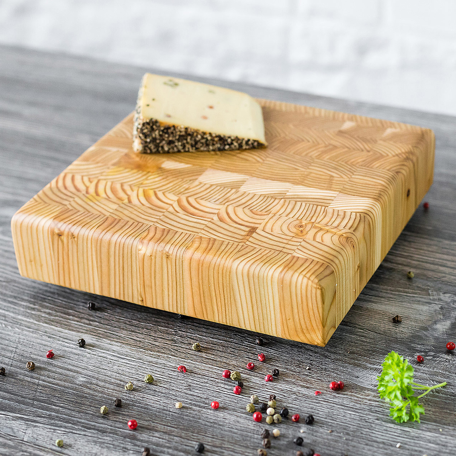 Larch Wood: Square Cheese Board Product Image 4 of 5