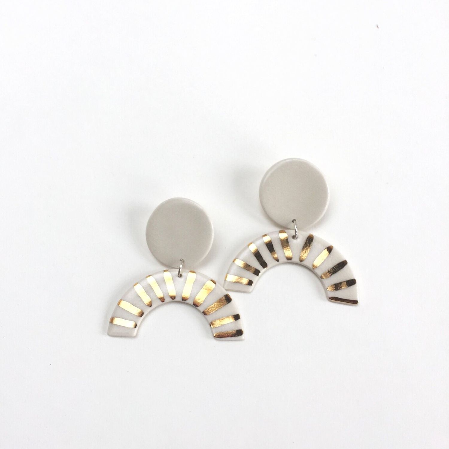 Rachael Kroeker: Gold Stripe Stud Earrings Product Image 1 of 1