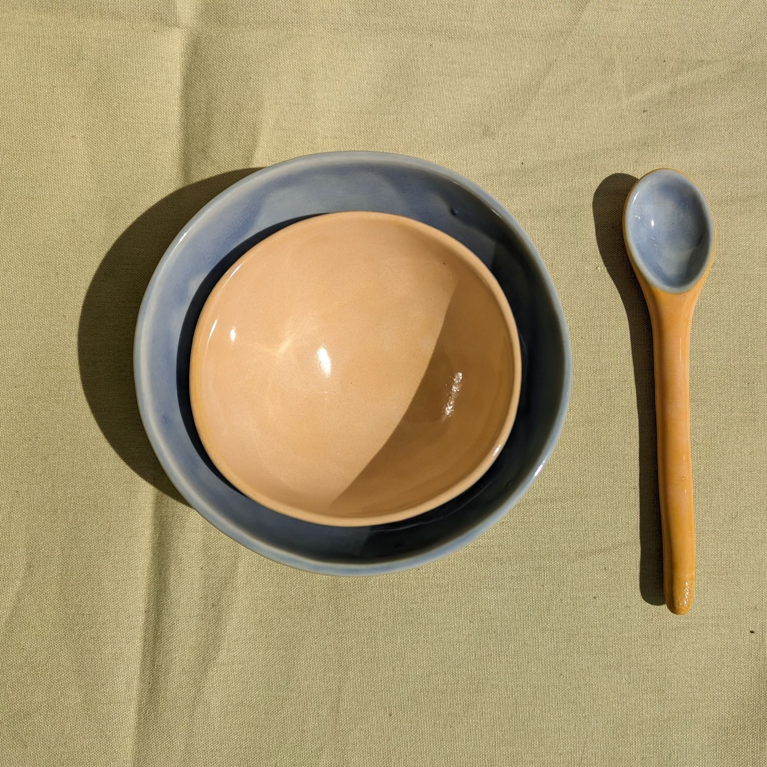 Wendy Nichol: Medium Blue & Orange Ice Cream Bowl Product Image 1 of 1