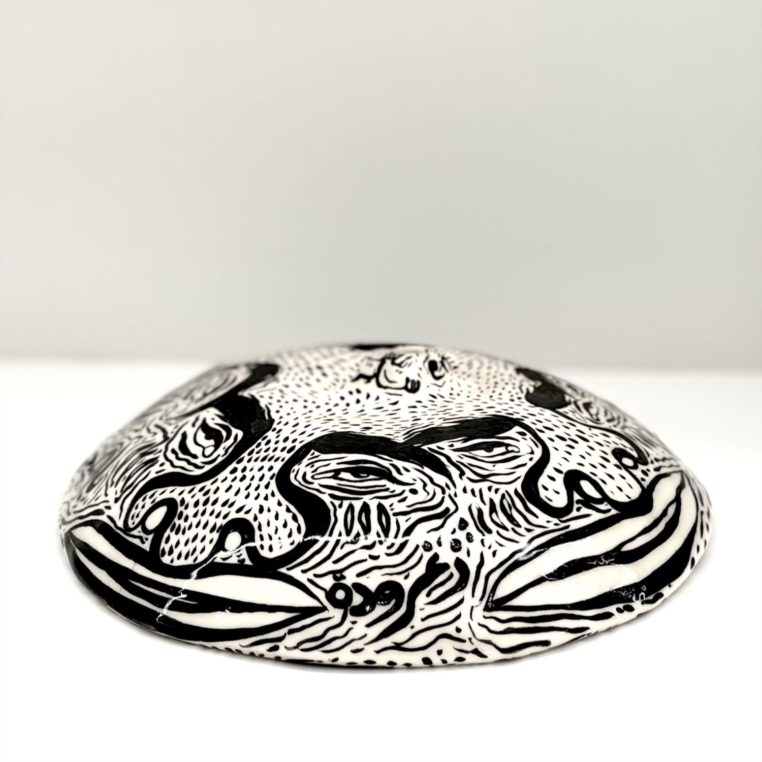 Enas Satir: Large Wall Plate with Faces Product Image 3 of 6