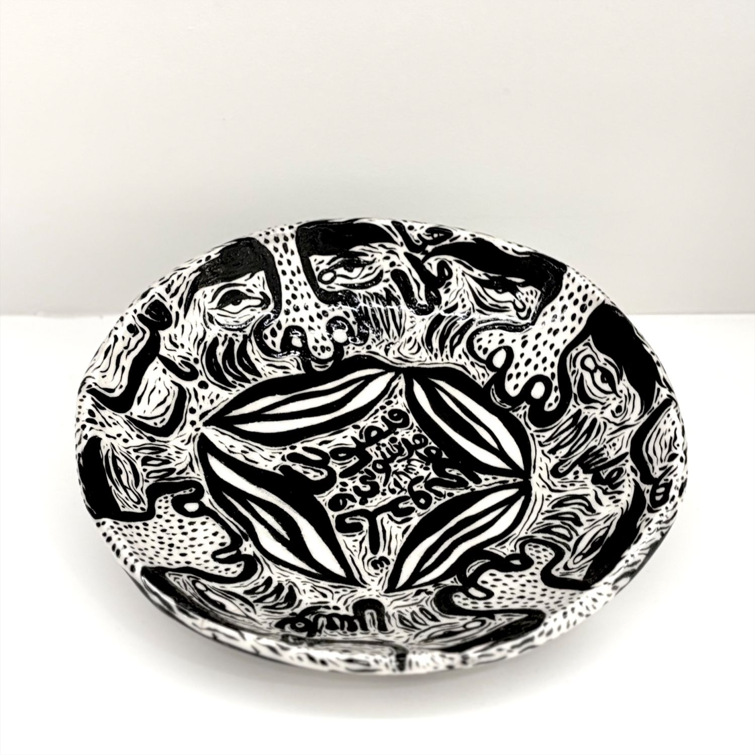Enas Satir: Large Wall Plate with Faces Product Image 2 of 6