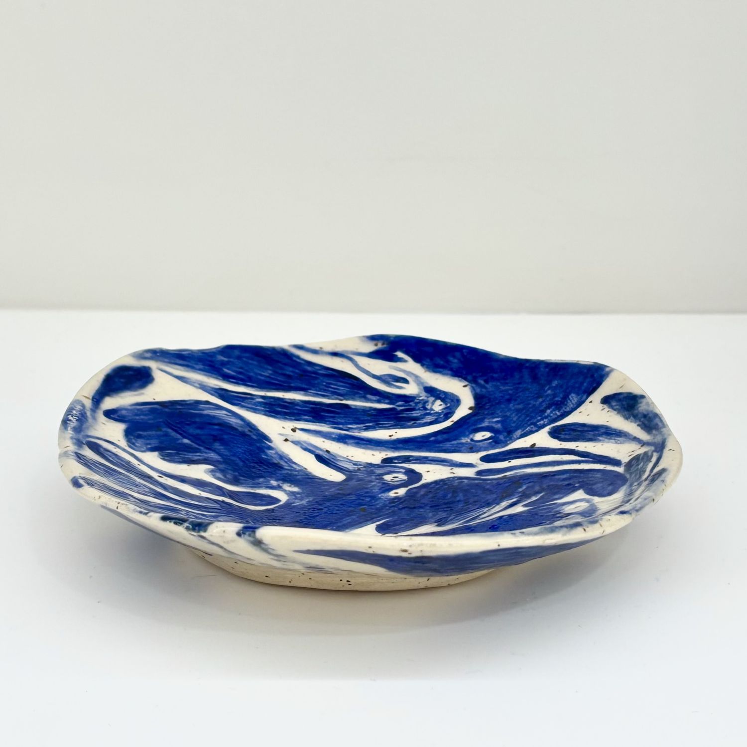Enas Satir: Bowl with Blue Birds Product Image 2 of 4