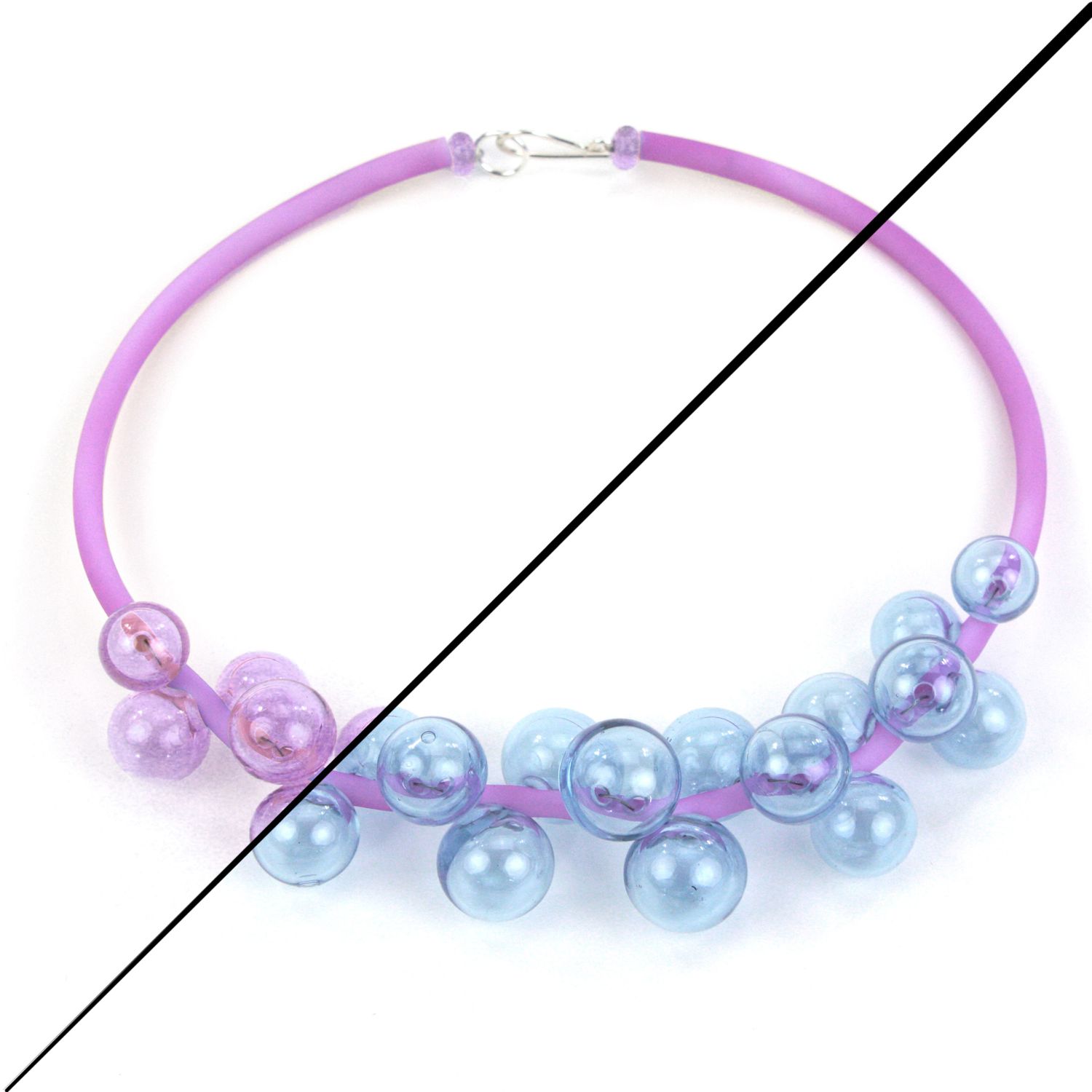 Alicia Niles: Chroma Bolla Necklace – Blue/Purple changing colour Product Image 5 of 6