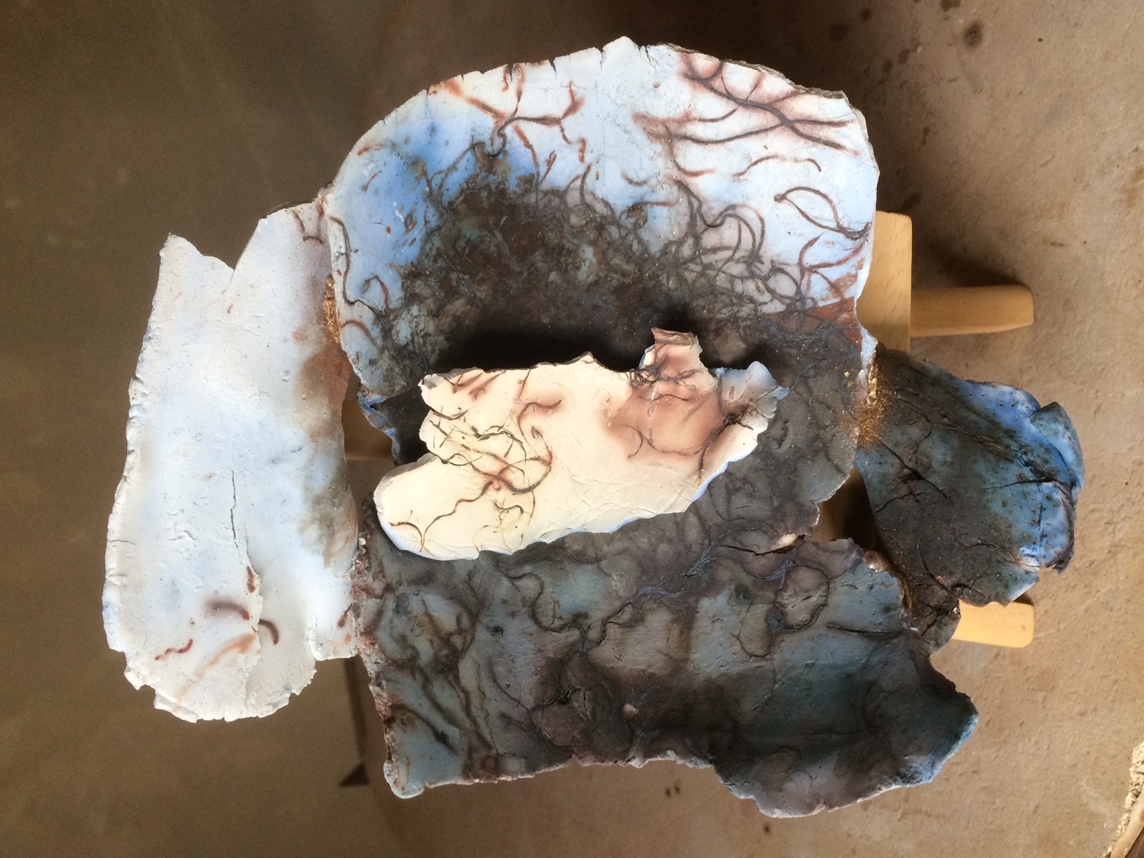 Alison Brannen: Wall Shard Sculpture titled “Blue Lagoon Tidal Pool” (Each sold separately) Product Image 3 of 3