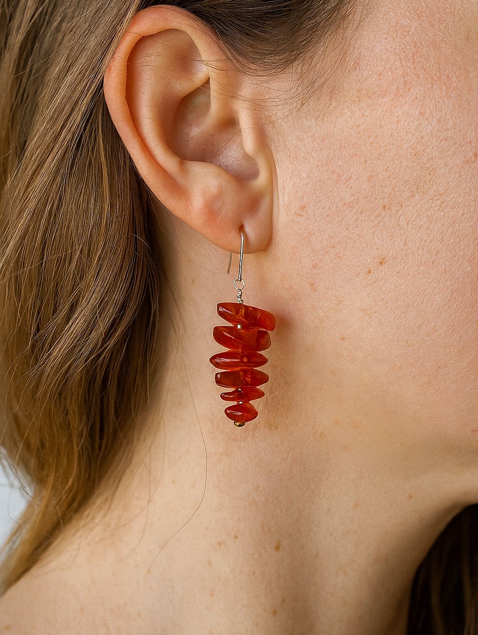 Tetyana Lypka: Cognac Amber Earrings Product Image 1 of 1