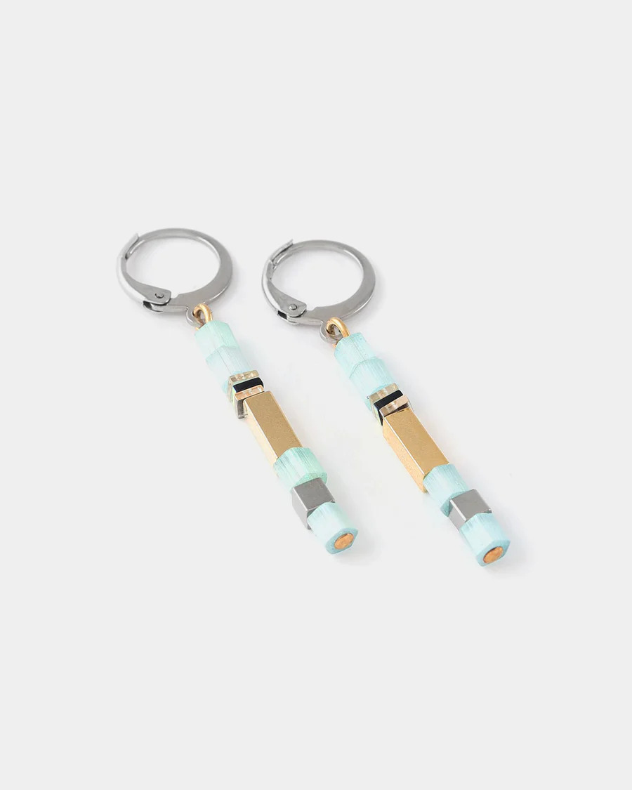 Anne-Marie Chagnon: Eoline Two-Tone Teal Earrings Product Image 1 of 2