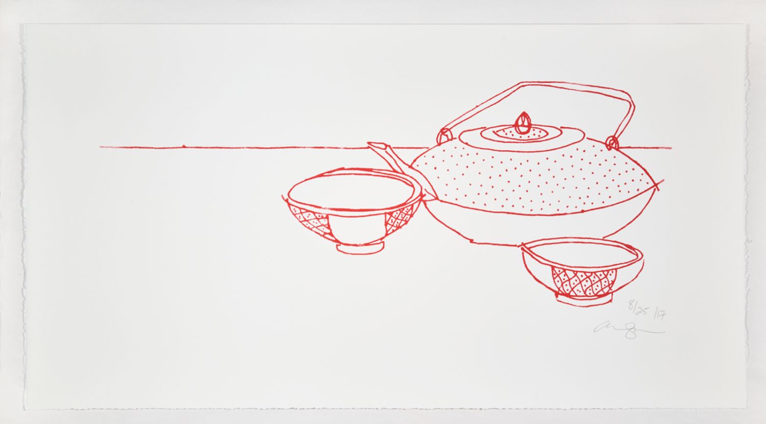 Alanna Cavanagh: Big White Japanese Teapot – Silkscreen Print Product Image 2 of 2