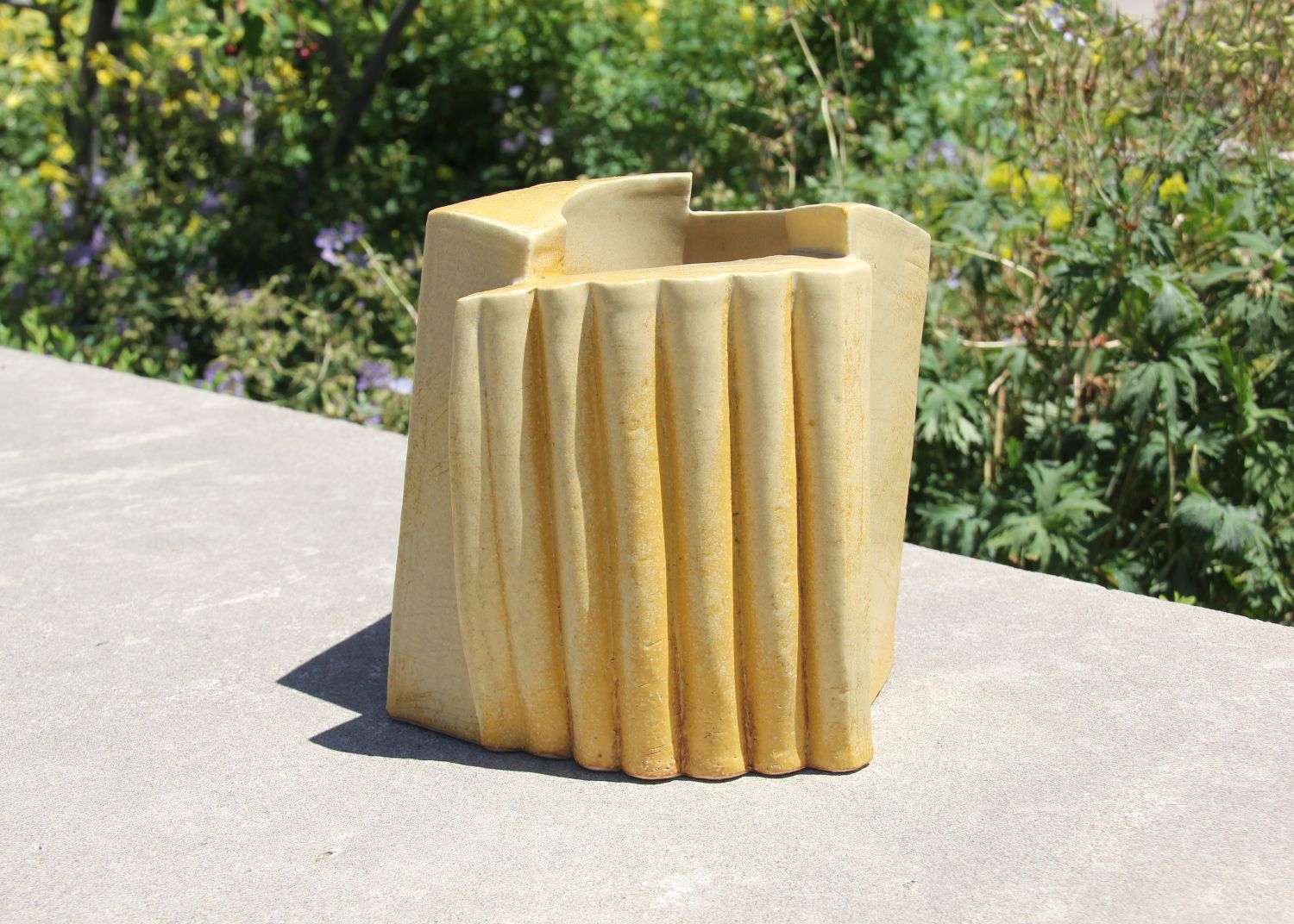 Bruce Cochrane: Sculptural Vase in Yellow Product Image 1 of 5