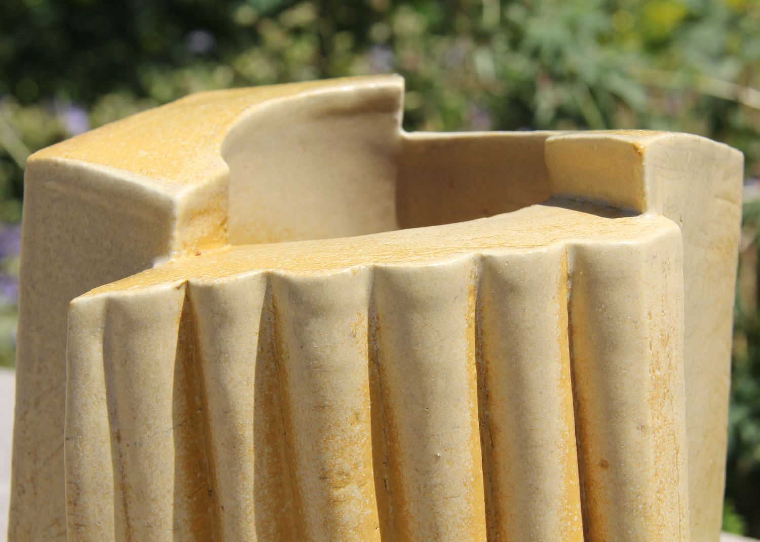 Bruce Cochrane: Sculptural Vase in Yellow Product Image 4 of 5