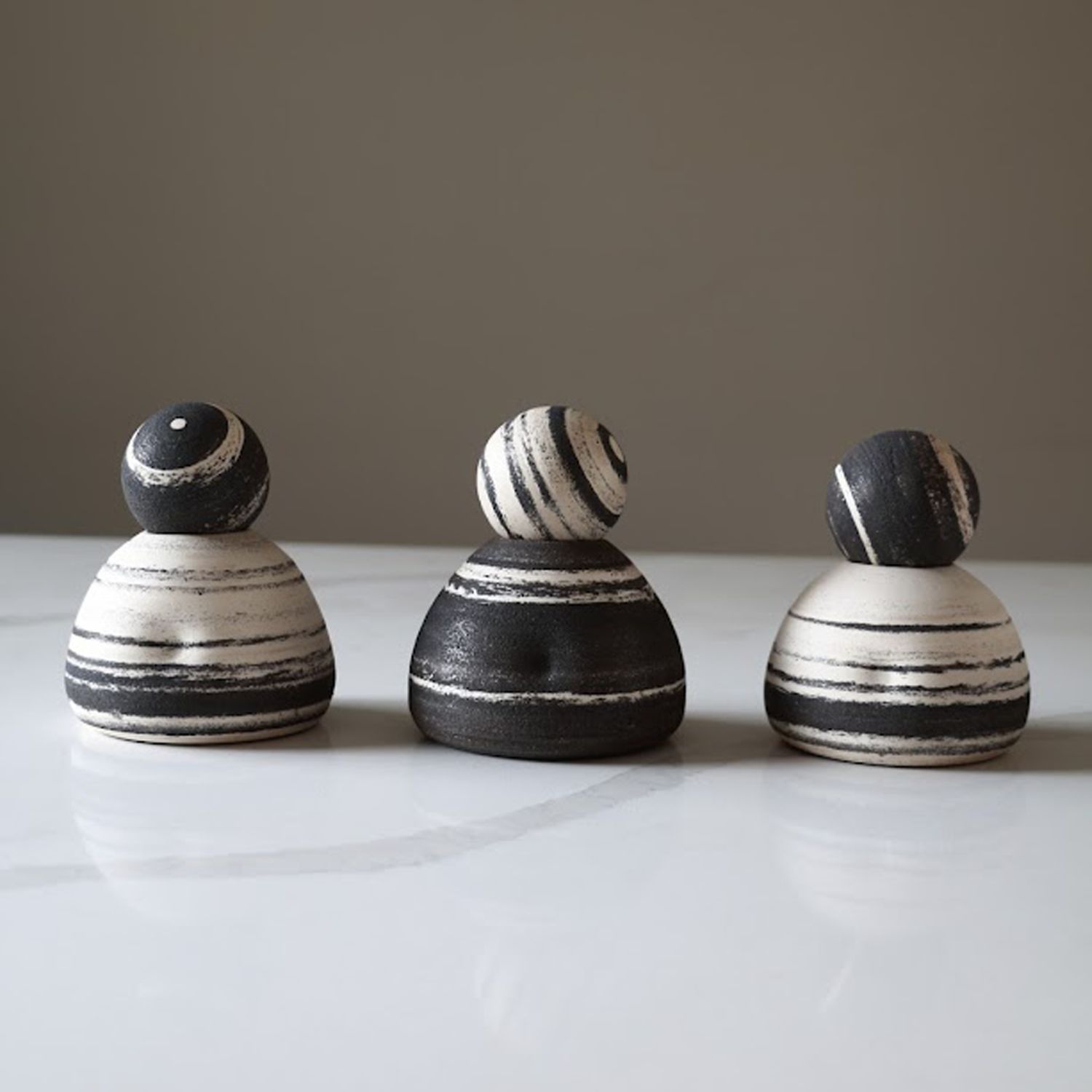Celina K Ferreira: Mini Vase with Ball Top – White (Each sold separately) Product Image 1 of 1