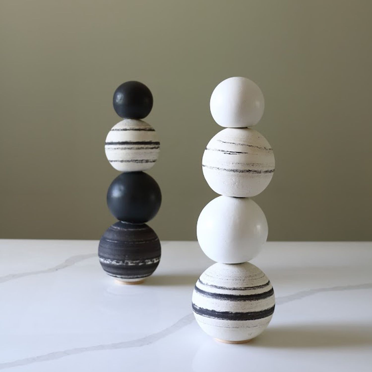 Celina K Ferreira: Stacked B – White & Black Product Image 4 of 5