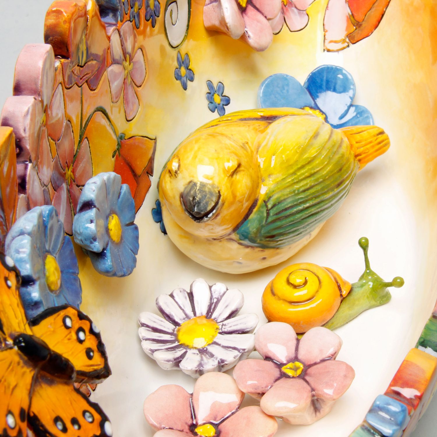 DaNisha Sculpture: Medium Oval Cutaway Floral Bowl Product Image 2 of 2