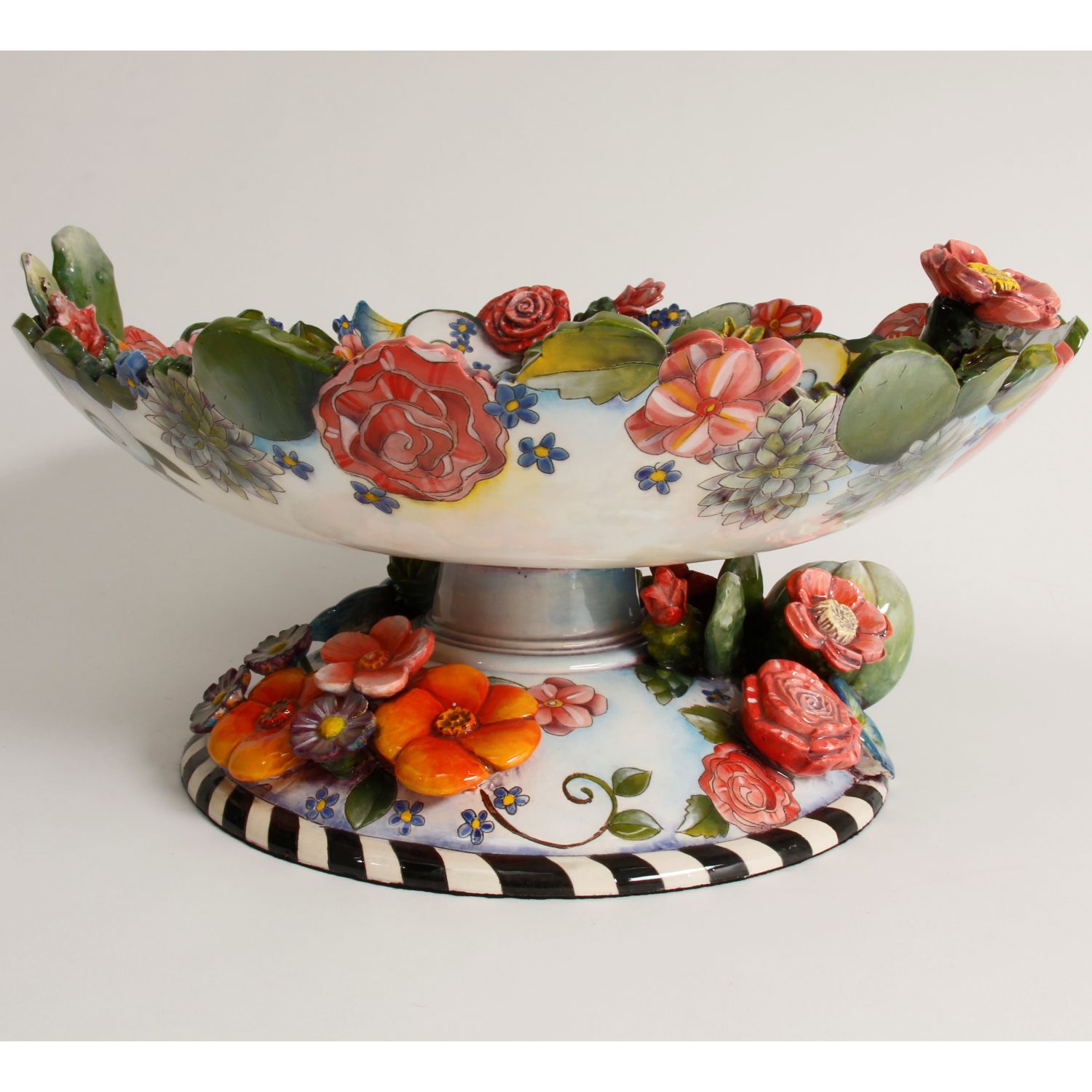 DaNisha Sculpture: Floral Bowl with Succulents Product Image 1 of 4