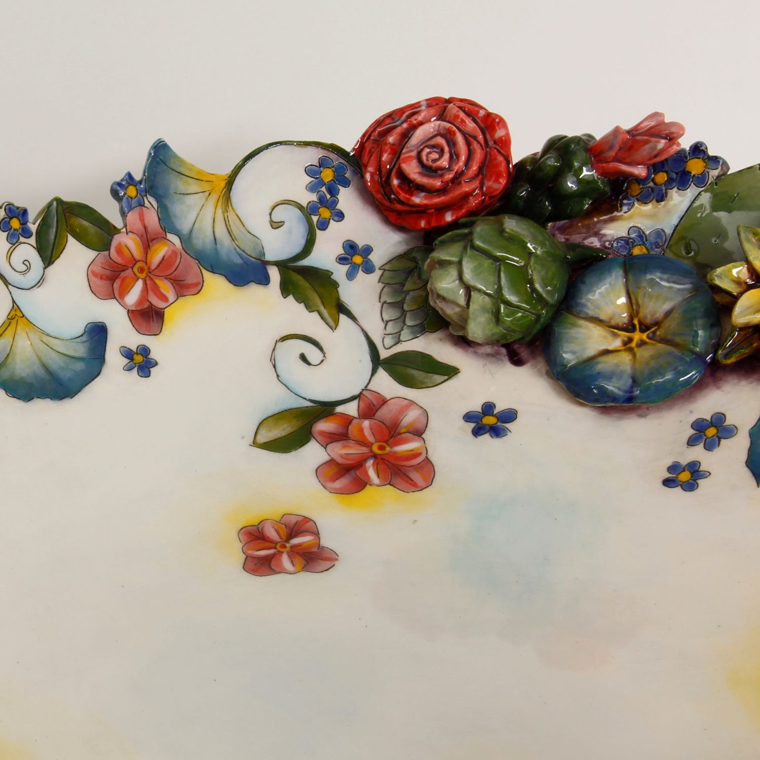 DaNisha Sculpture: Floral Bowl with Succulents Product Image 3 of 4