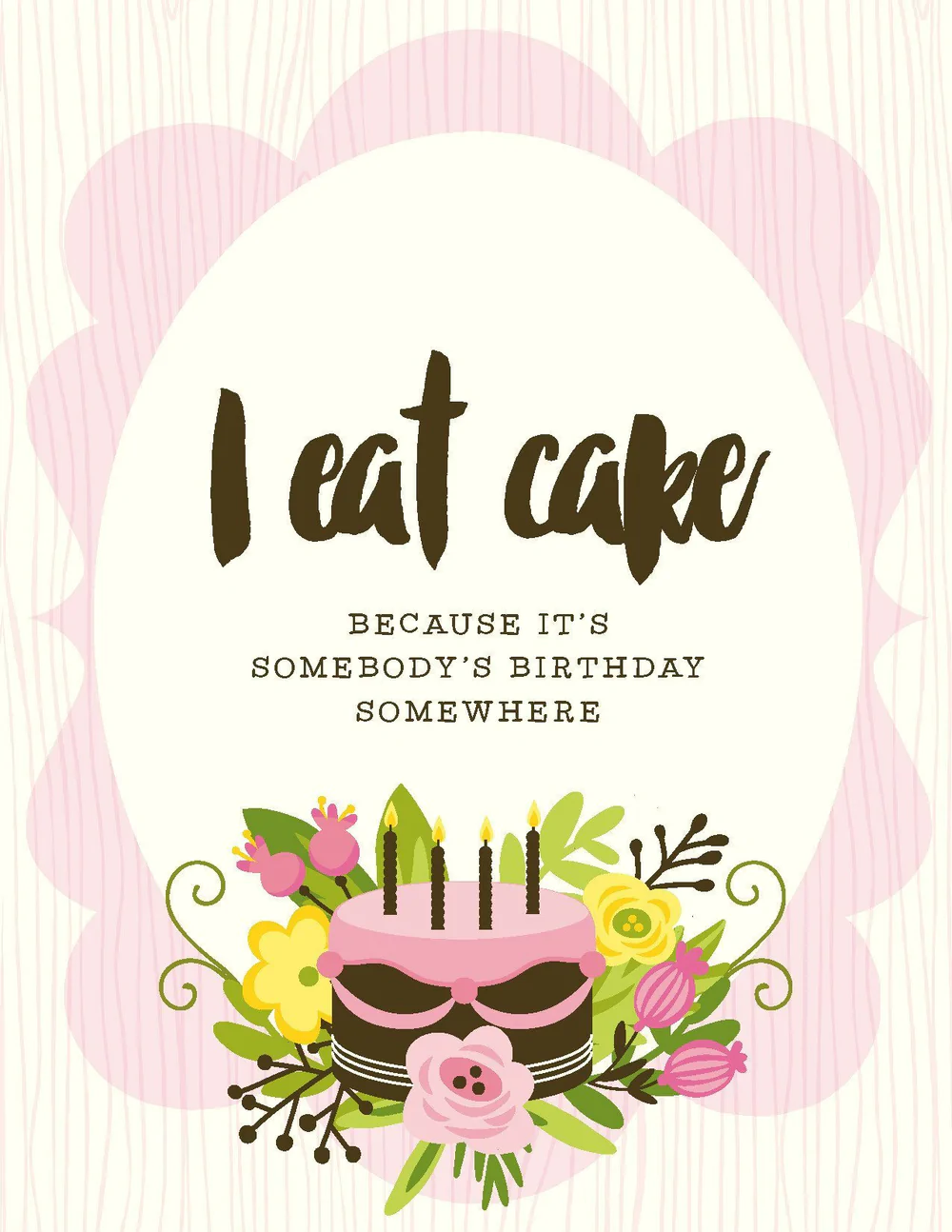 Yellow Bird Paper Greetings -Eat Cake Card Product Image 1 of 1