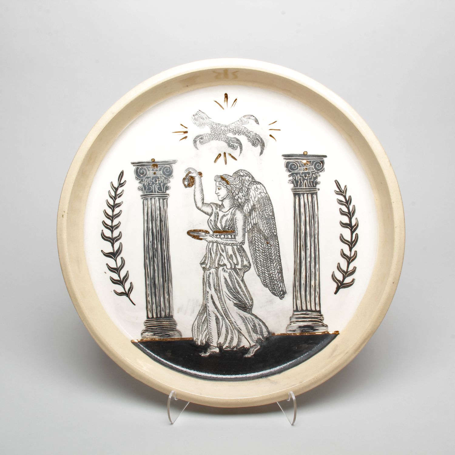Emma Kip: Platter with Figure and Columns Product Image 1 of 3