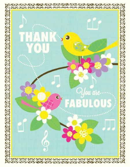 Yellow Bird Paper Greetings: Fabulous Thank You Product Image 1 of 1