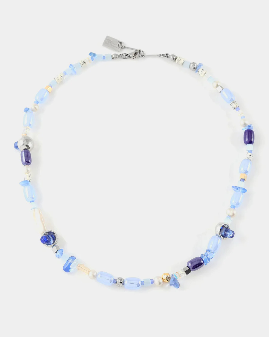 Anne-Marie Chagnon: Krio Two-Tone Gold & Blue Necklace Product Image 1 of 2